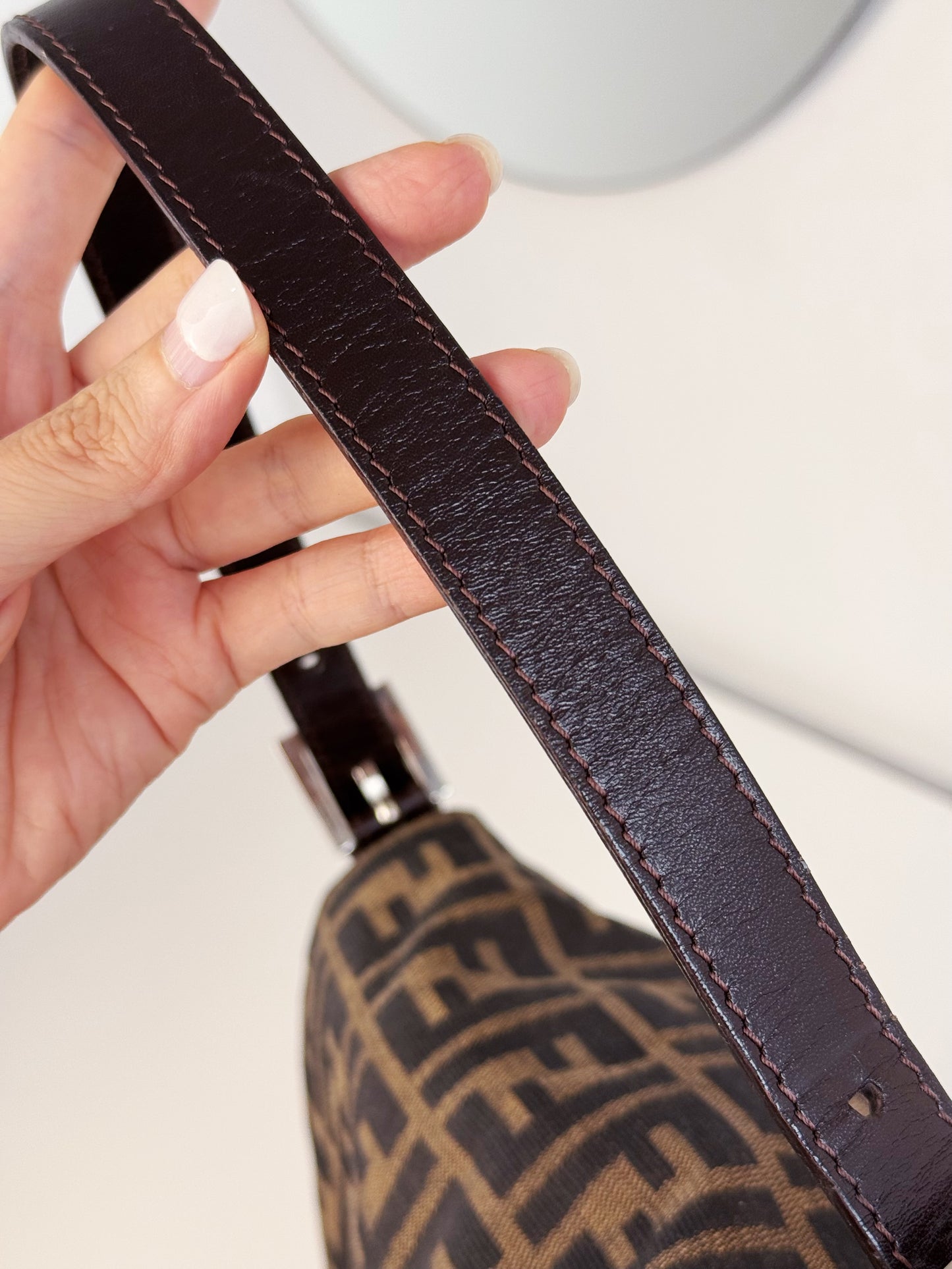 Fendi Vintage Zucca Mamma Baguette Shoulder Bag