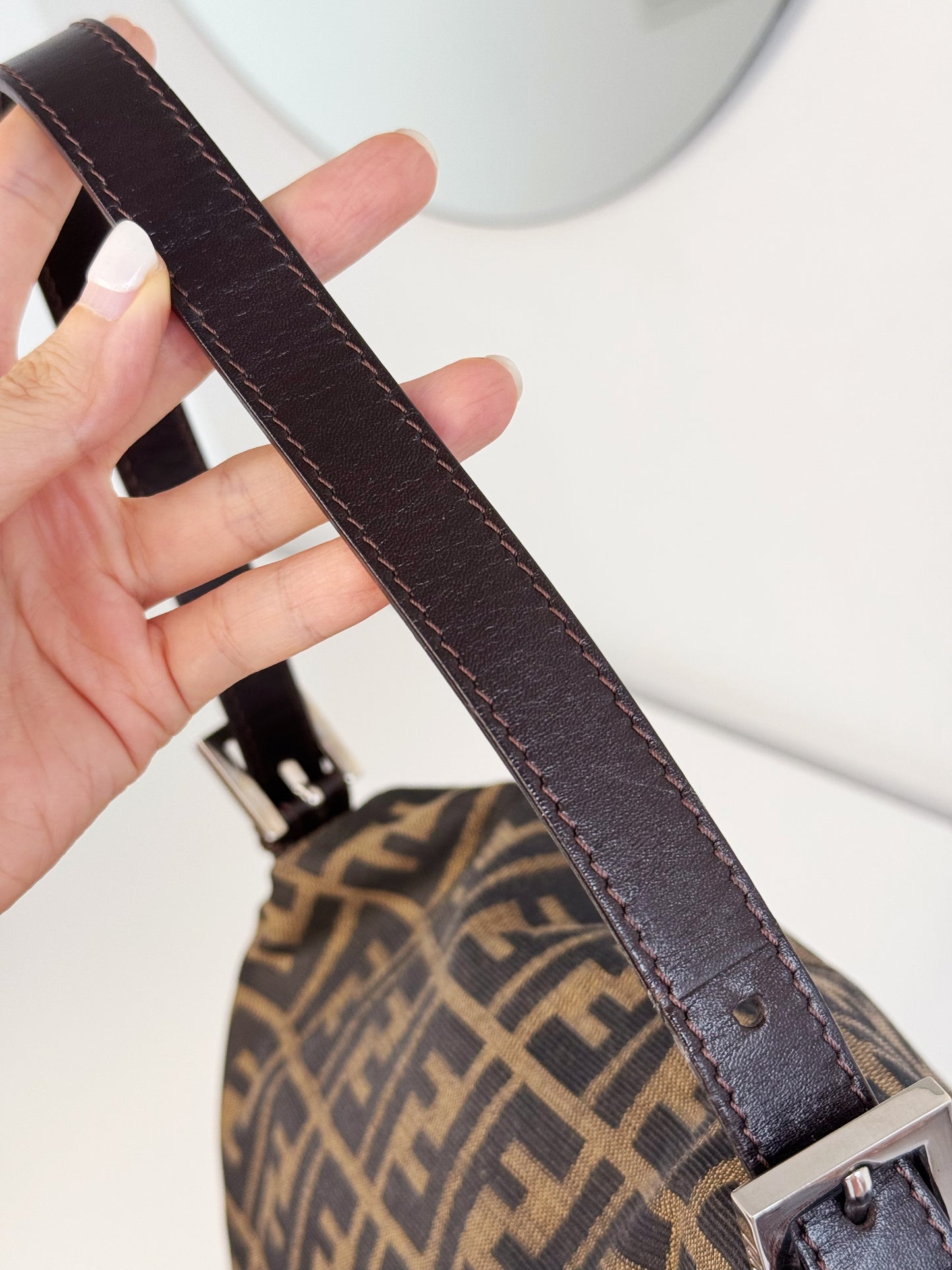 Fendi Vintage Zucca Mamma Baguette Shoulder Bag