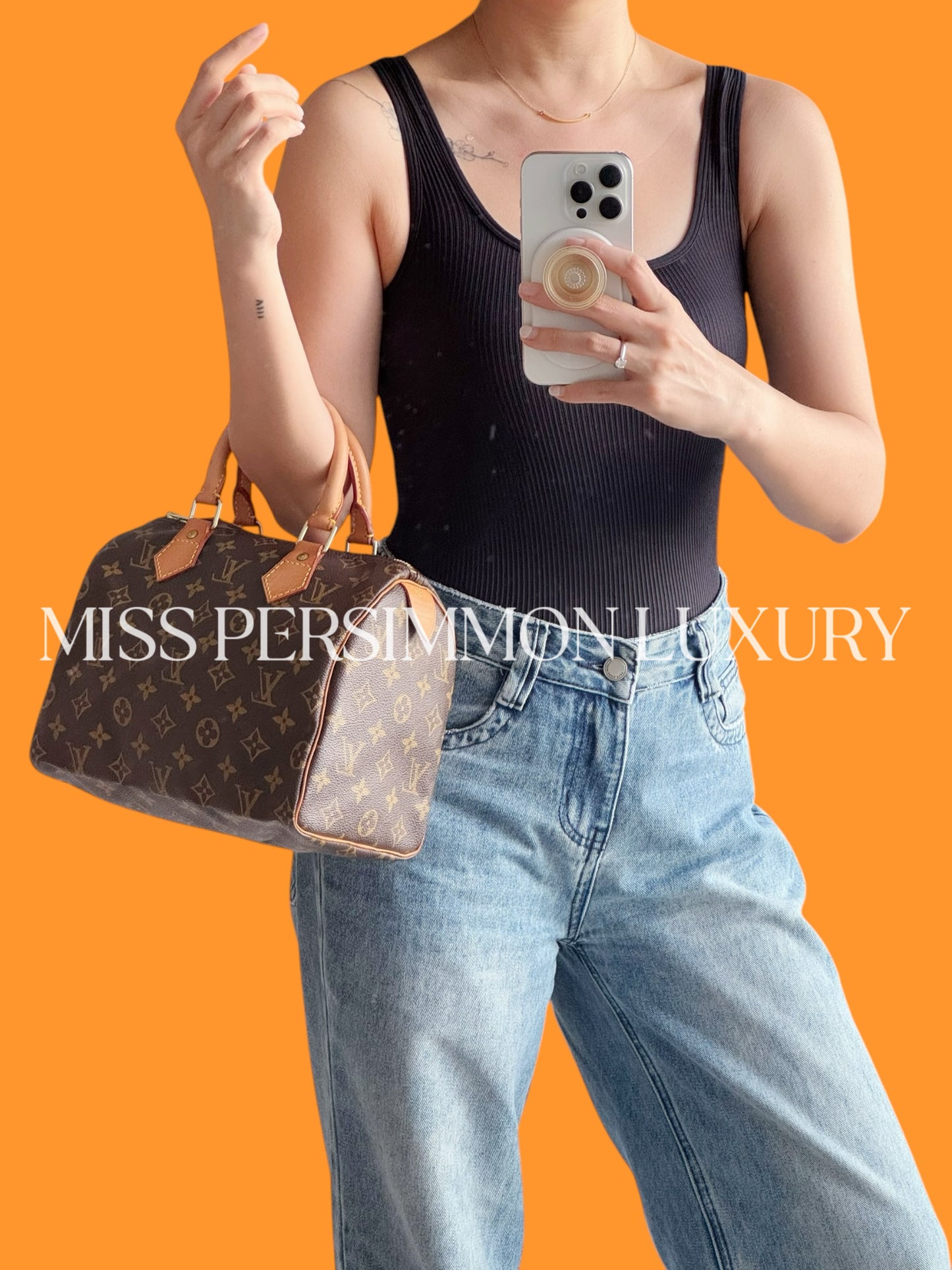 Louis Vuitton Vintage Speedy 25 Handbag Crossbody Bag