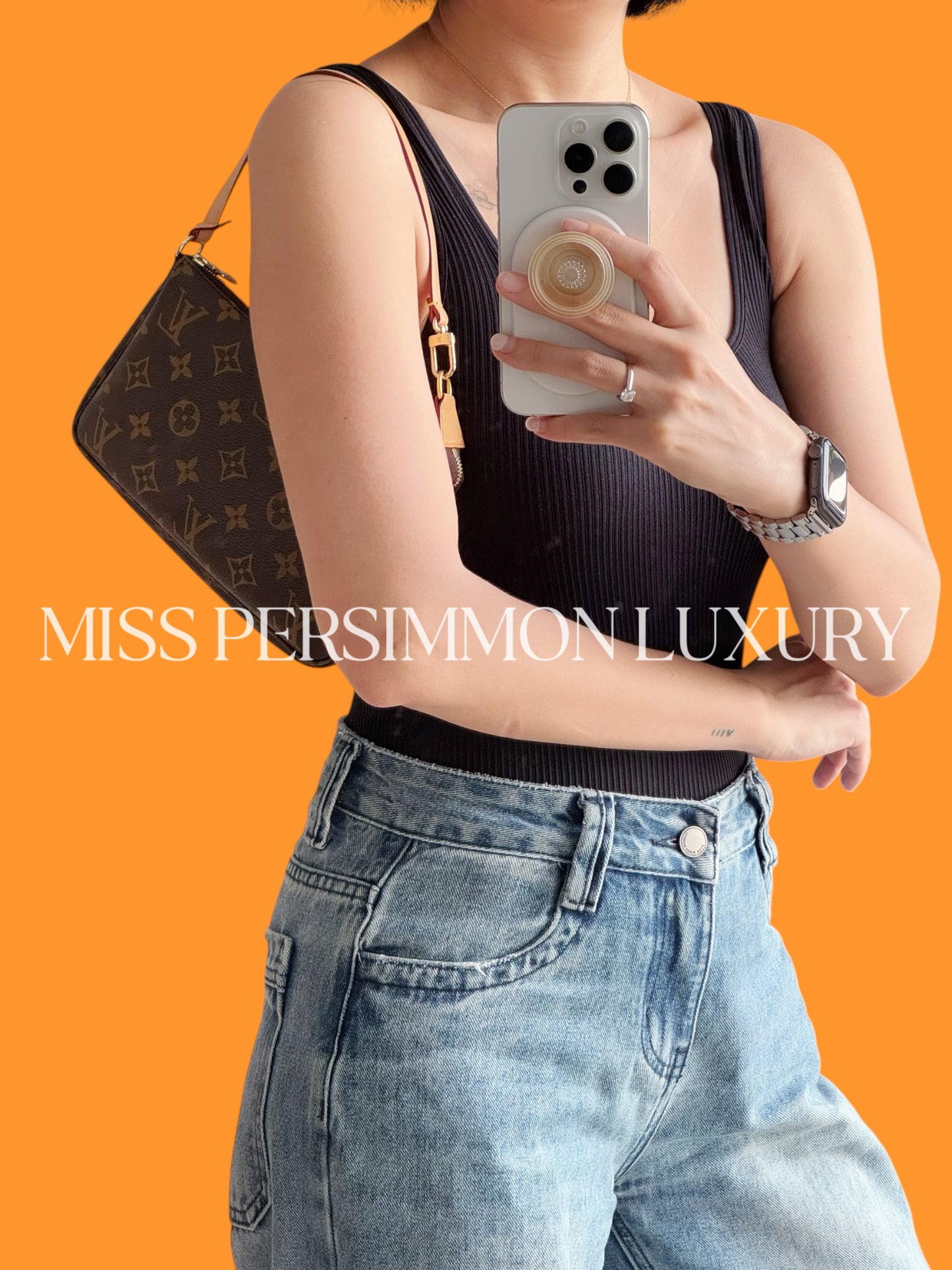 Louis Vuitton Vintage Pochette Accessoires Shoulder Crossbody Bag