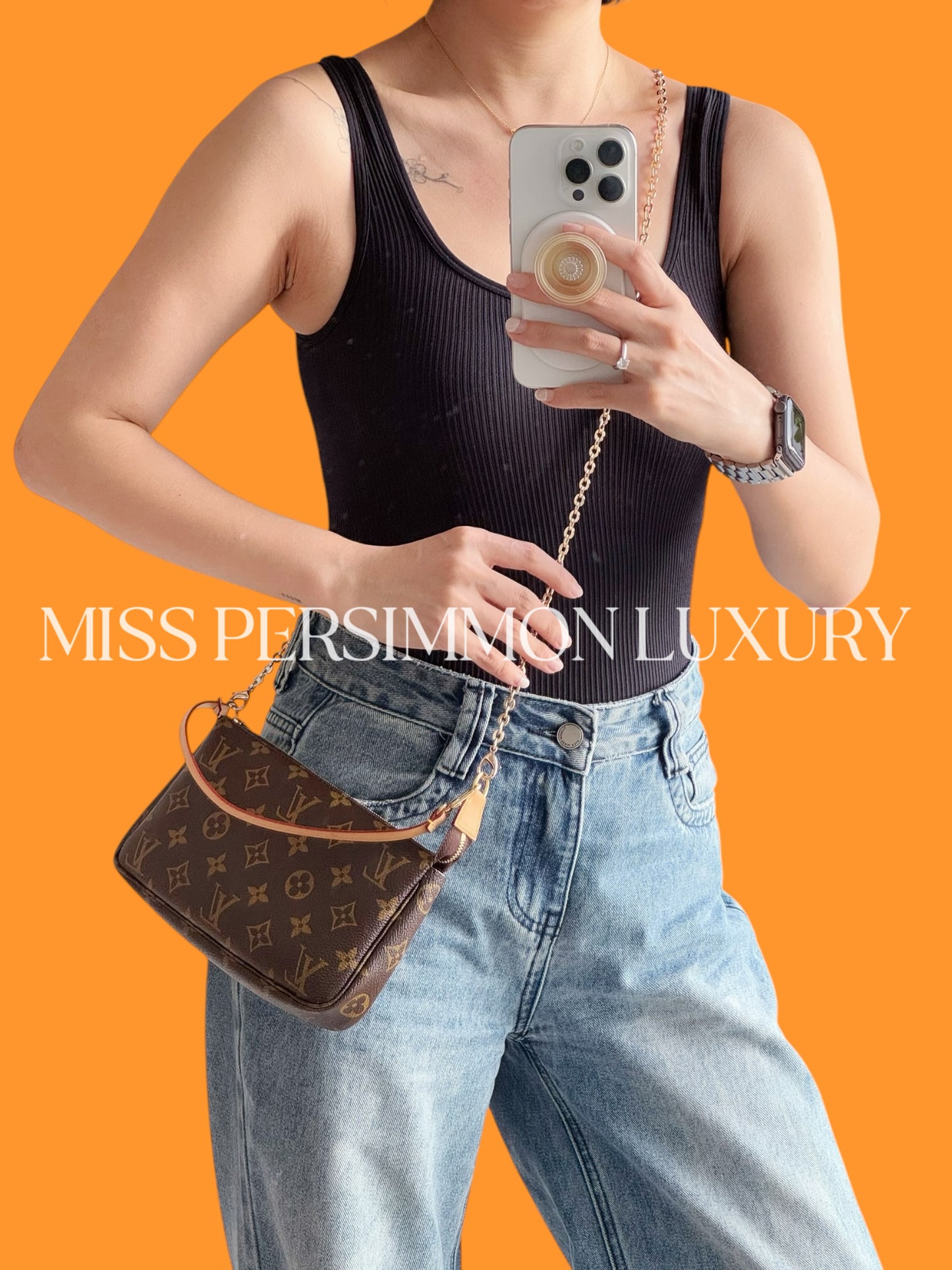 Louis Vuitton Vintage Pochette Accessoires Shoulder Crossbody Bag
