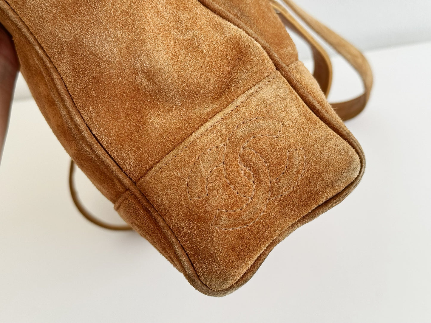 Chanel Vintage suede Shoulder Crossbody Bag