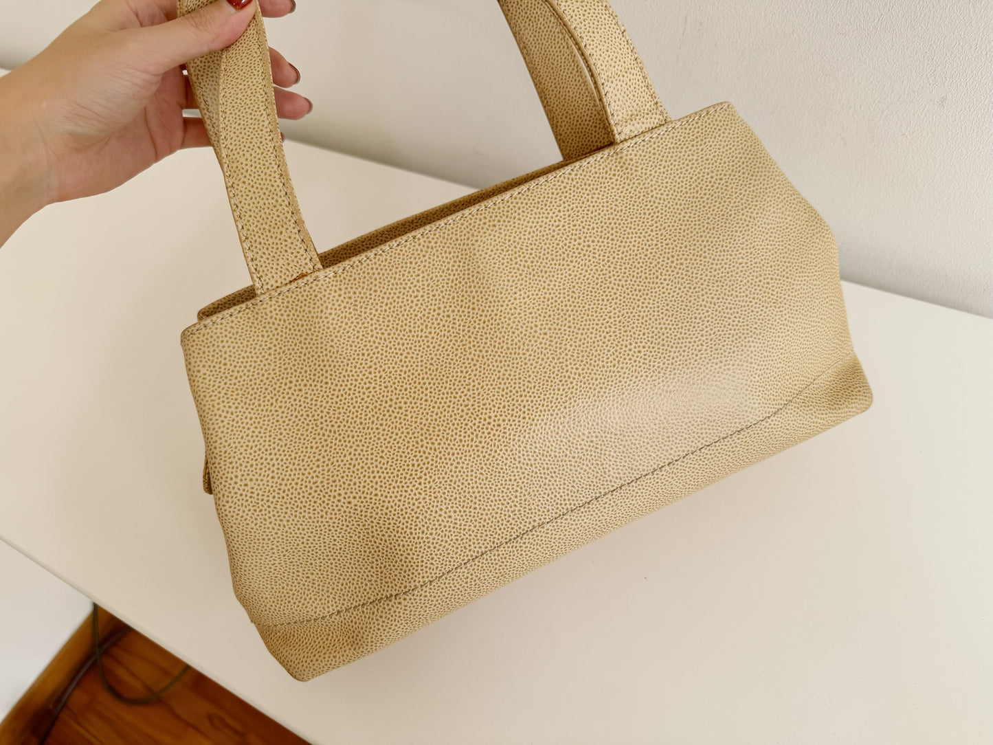 Chanel Vintage Caviar Shoulder Tote Bag