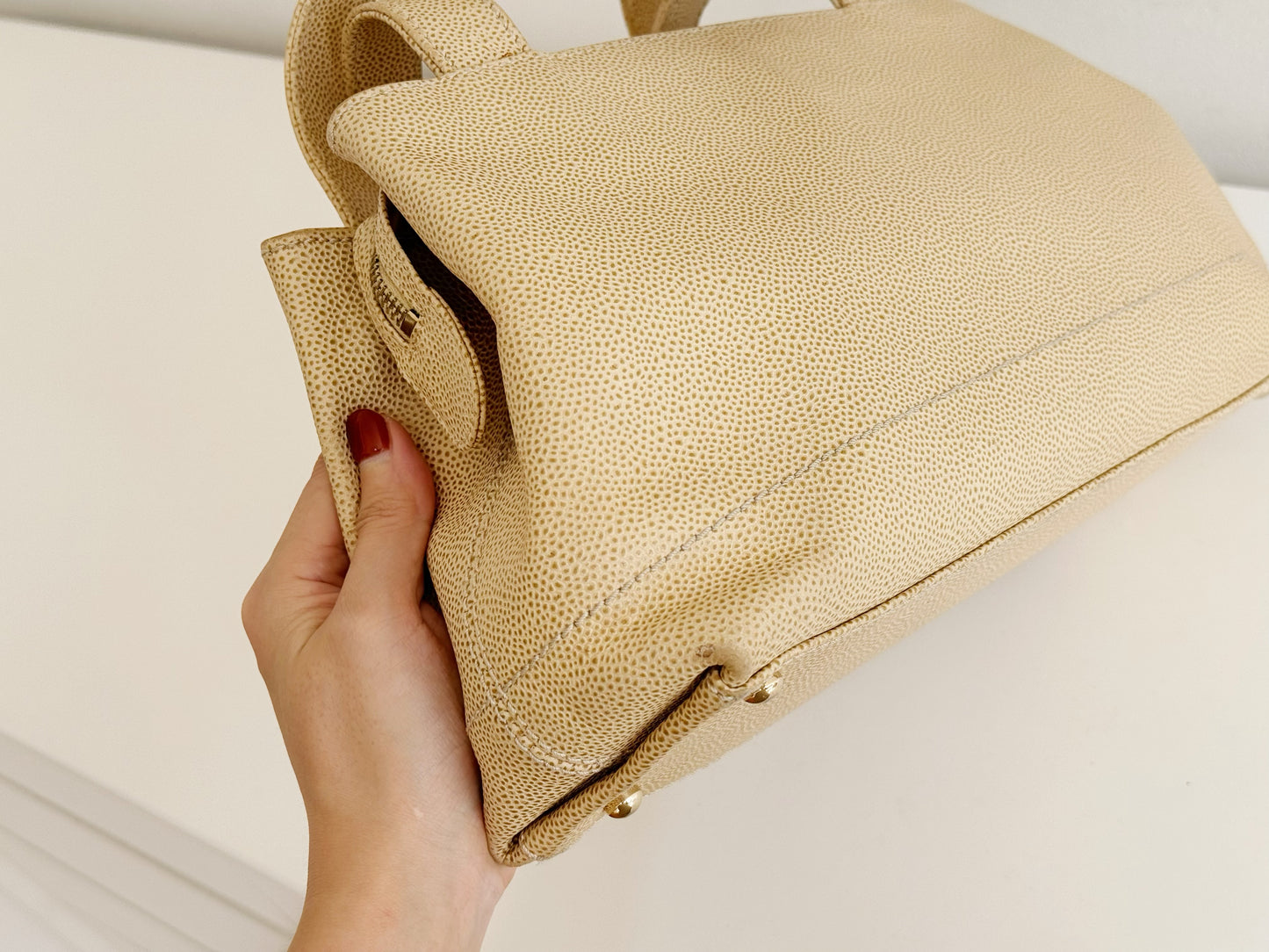 Chanel Vintage Caviar Shoulder Tote Bag