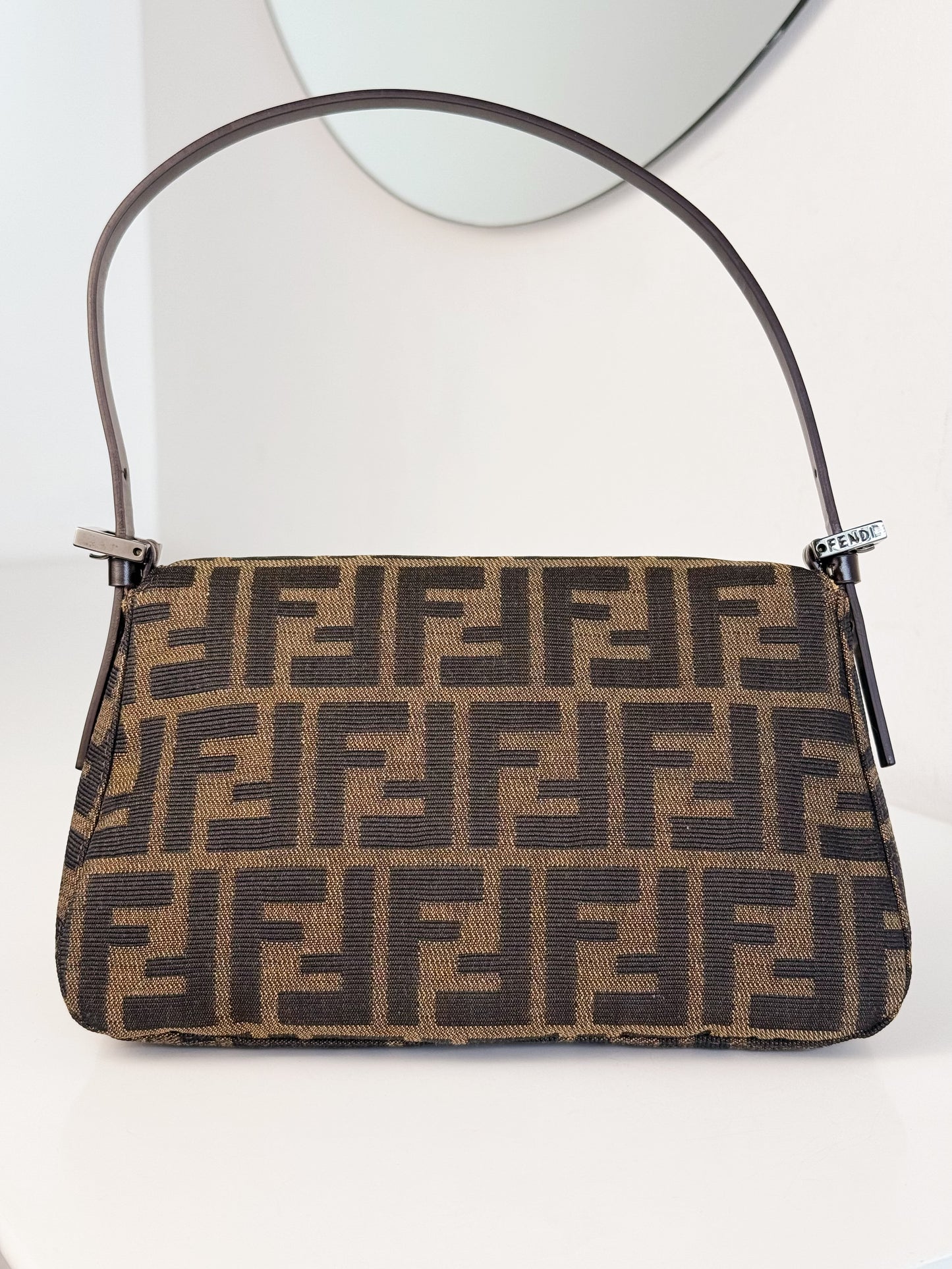 Fendi Vintage Mini Zucca Mamma Baguette Shoulder Bag