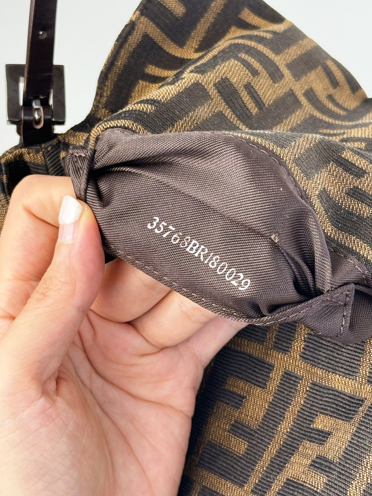Fendi Vintage Mini Zucca Mamma Baguette Shoulder Bag