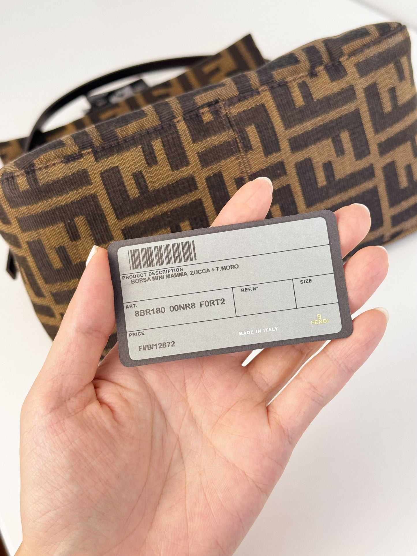 Fendi Vintage Mini Zucca Mamma Baguette Shoulder Bag