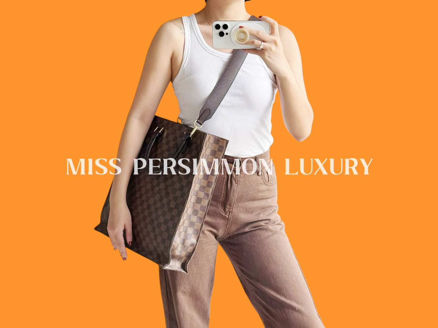Louis Vuitton Vintage Damier Sac Plat Tote Handbag Shoulder Crossbody Bag