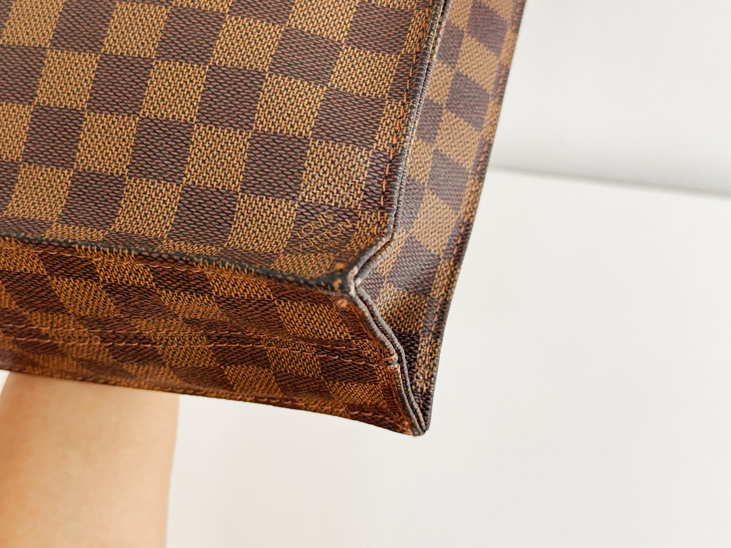 Louis Vuitton Vintage Damier Sac Plat Tote Handbag Shoulder Crossbody Bag
