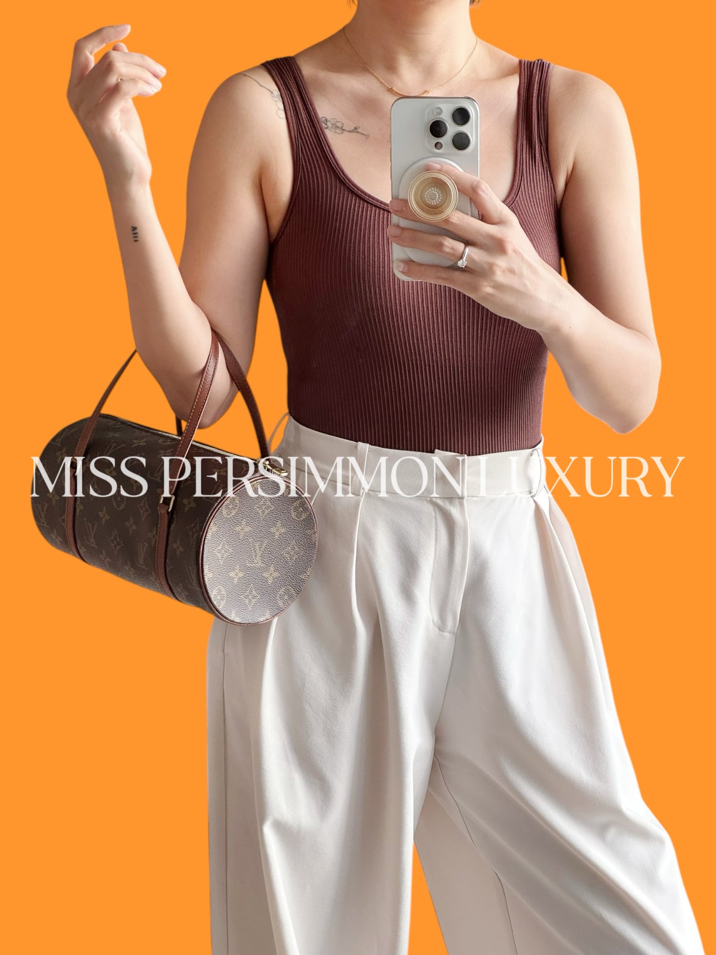 Louis Vuitton Vintage Papillon 26 Handbag Crossbody Bag
