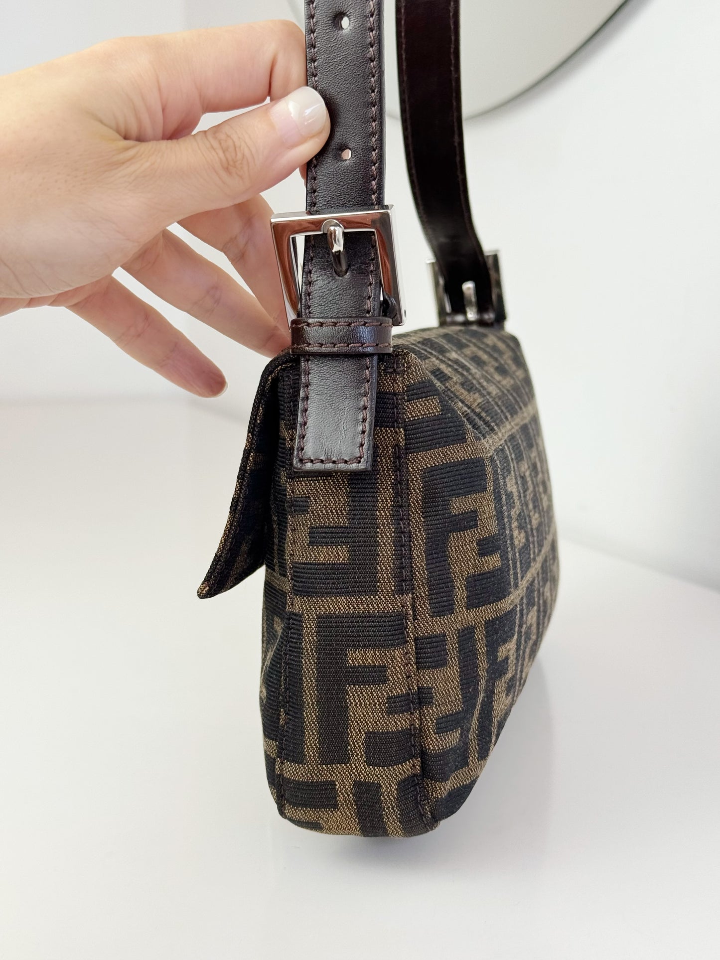 Fendi Vintage Zucca Baguette Shoulder Bag
