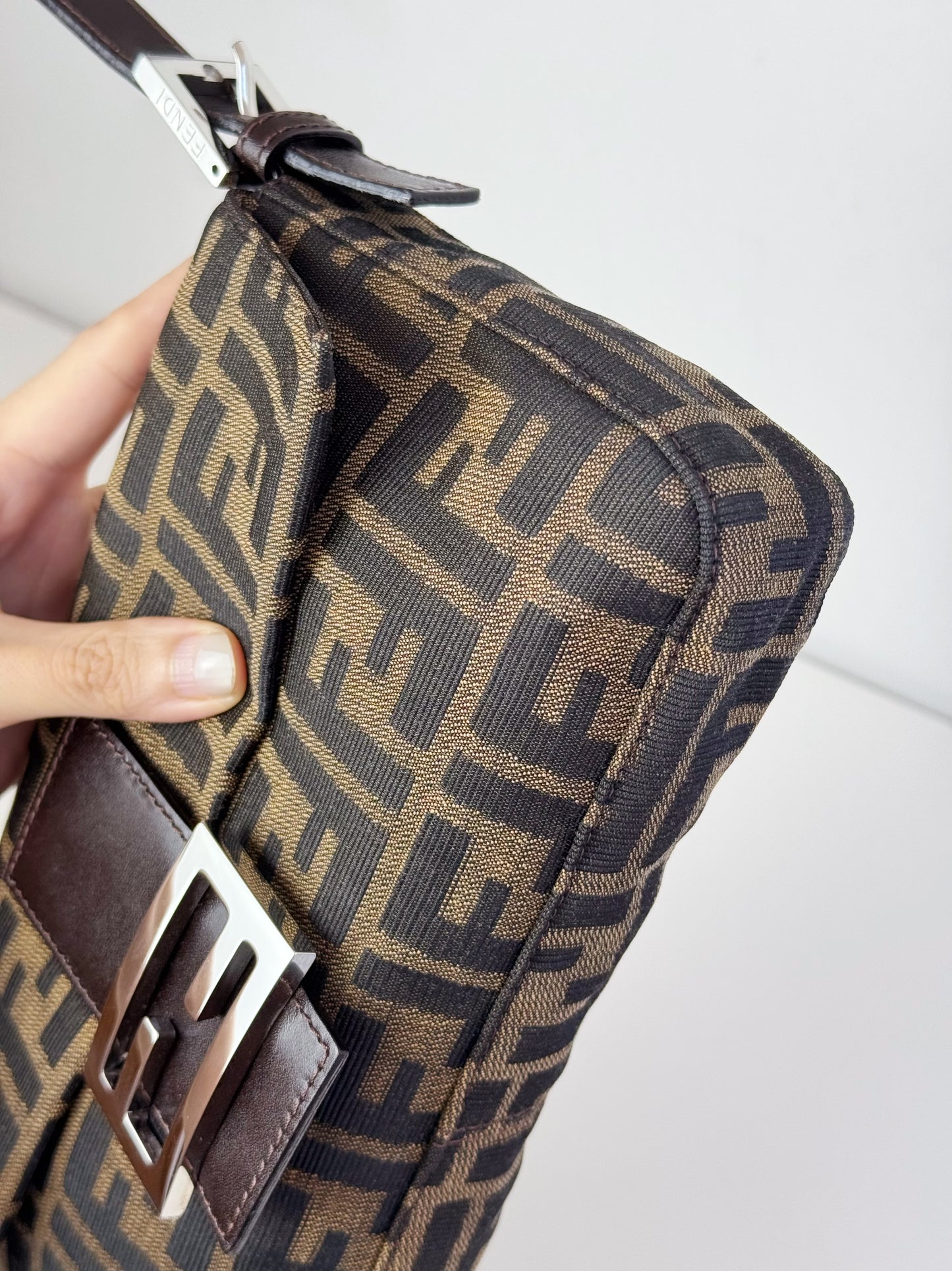 Fendi Vintage Zucca Baguette Shoulder Bag