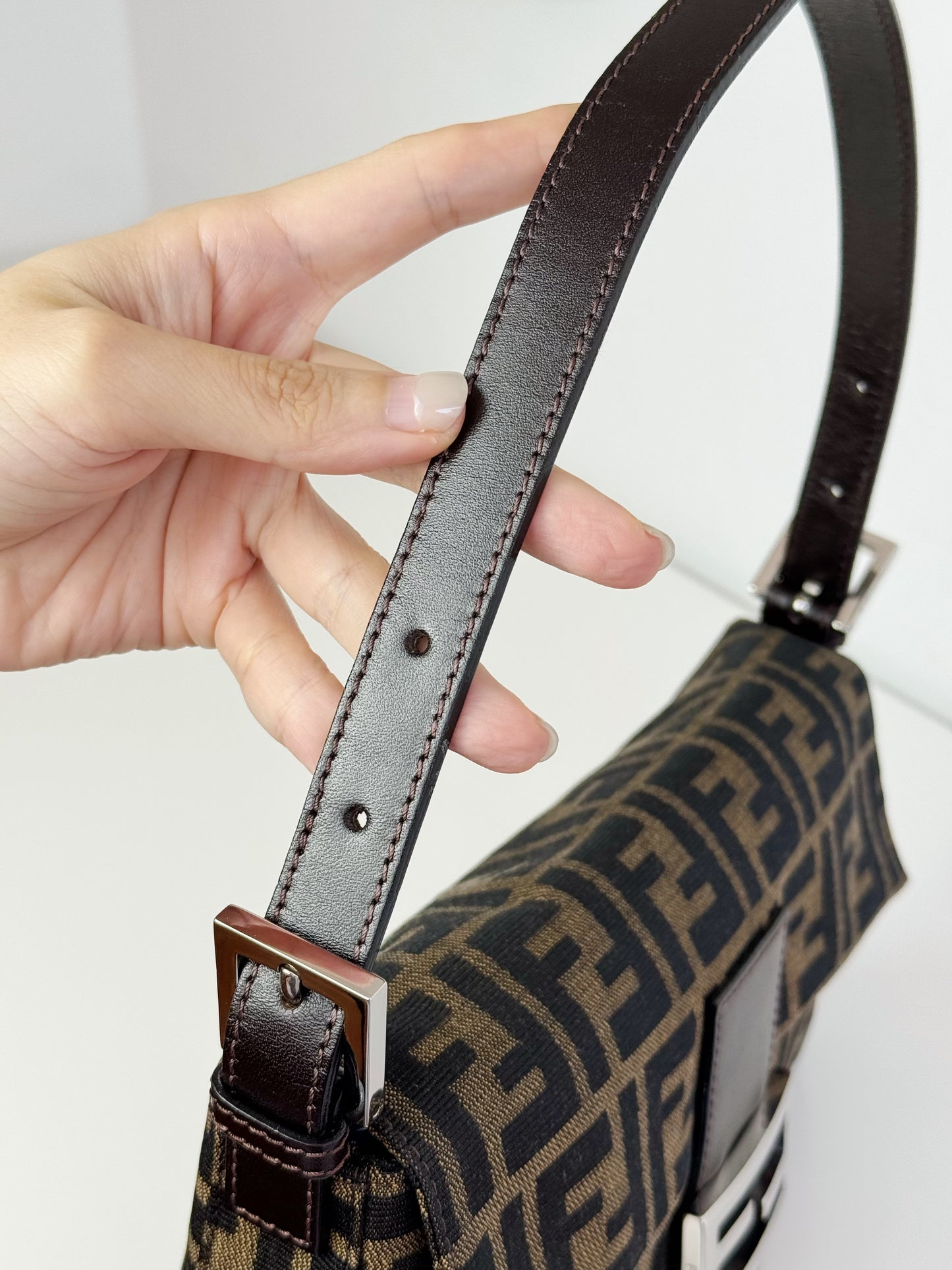 Fendi Vintage Zucca Baguette Shoulder Bag