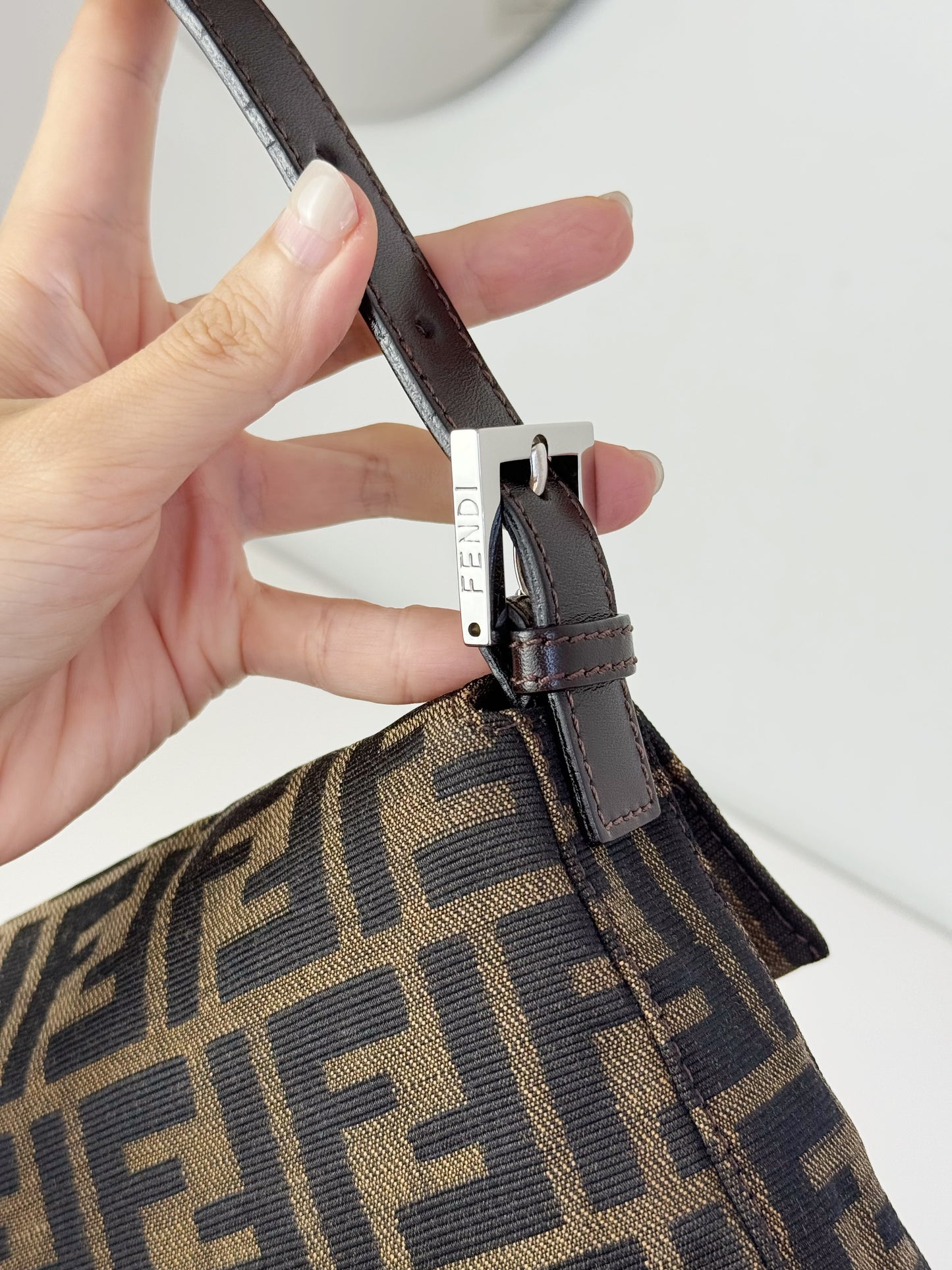 Fendi Vintage Zucca Baguette Shoulder Bag