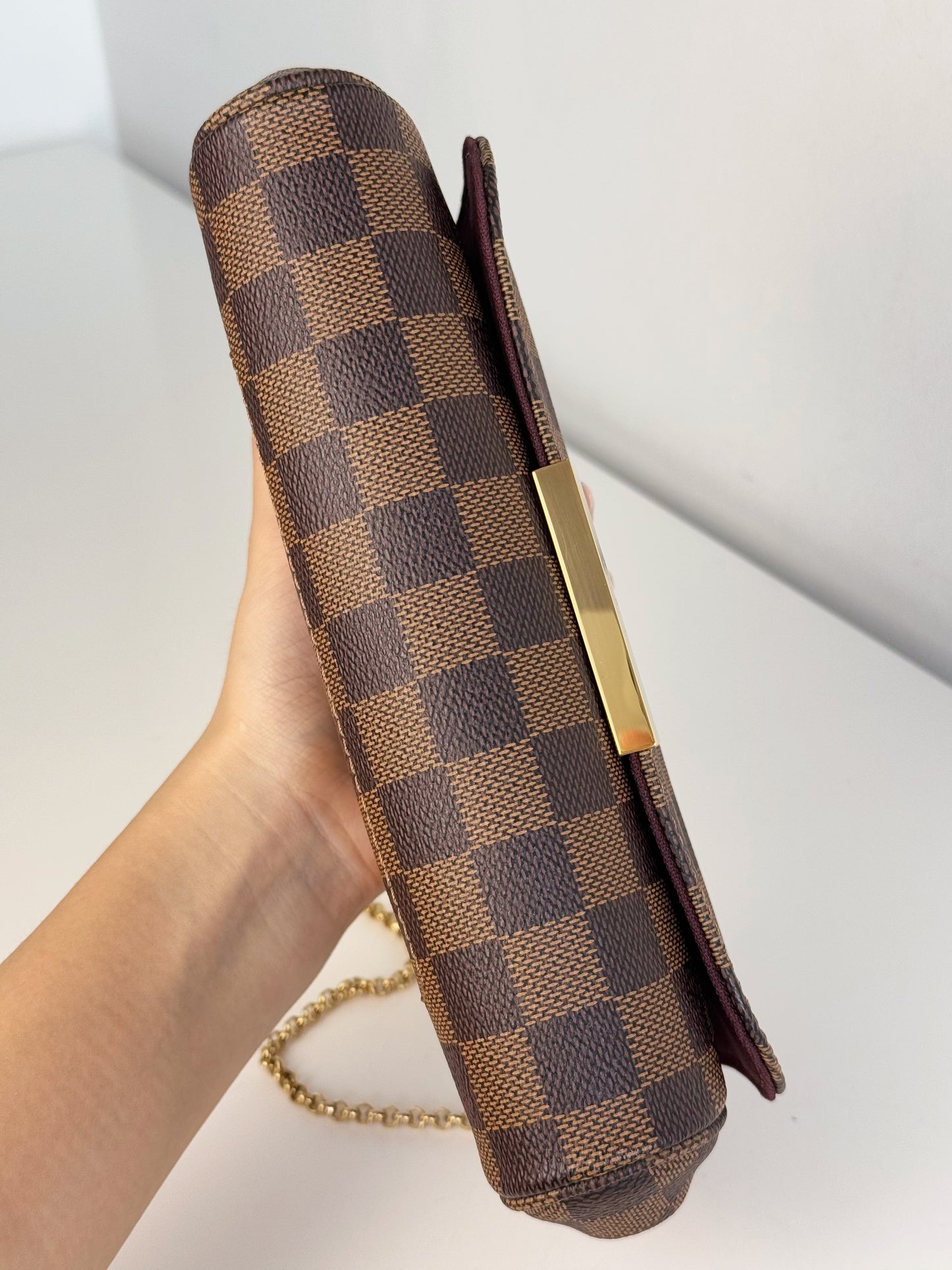 Louis Vuitton Vintage Damier Favorite PM Shoulder Crossbody Bag