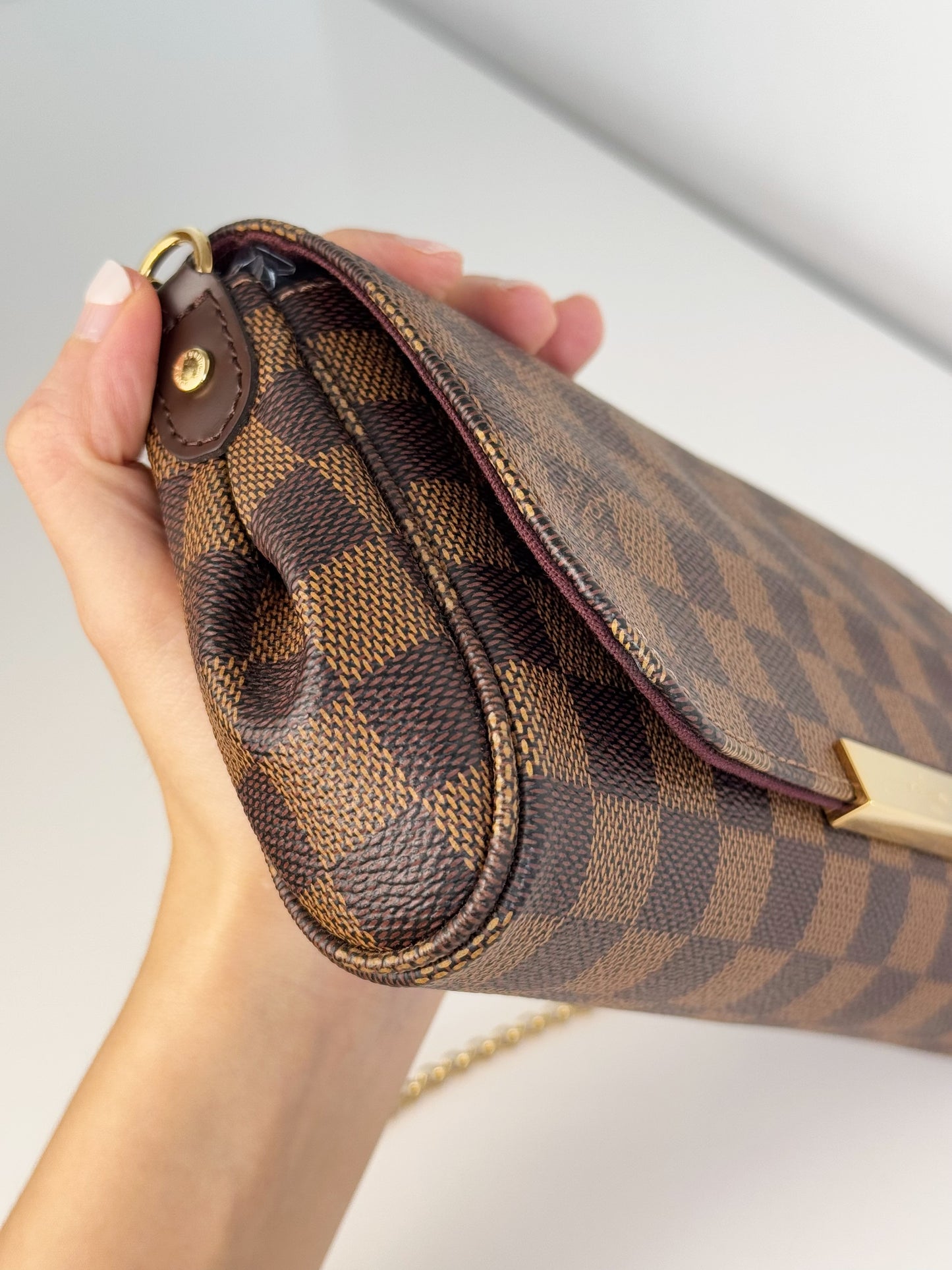 Louis Vuitton Vintage Damier Favorite PM Shoulder Crossbody Bag