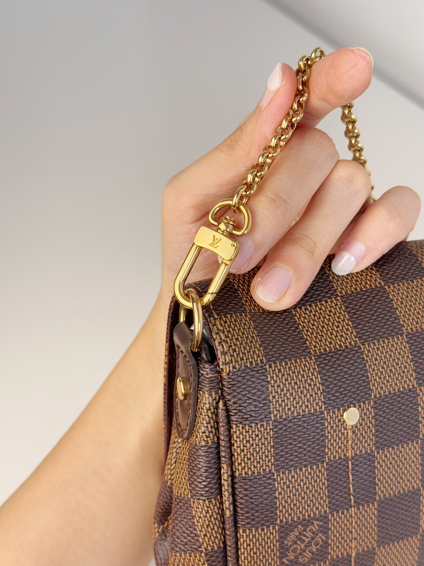 Louis Vuitton Vintage Damier Favorite PM Shoulder Crossbody Bag