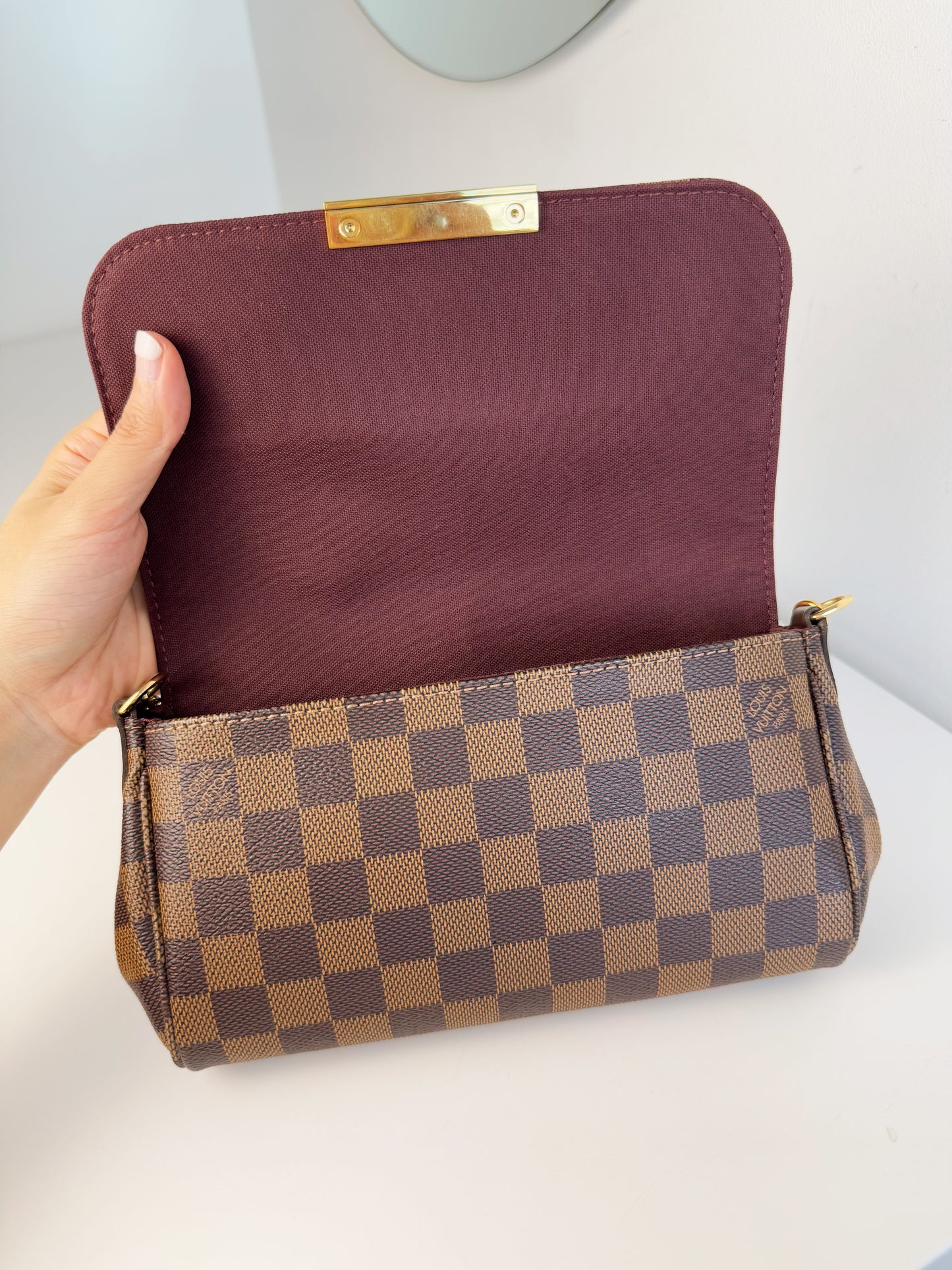 Louis Vuitton Vintage Damier Favorite PM Shoulder Crossbody Bag