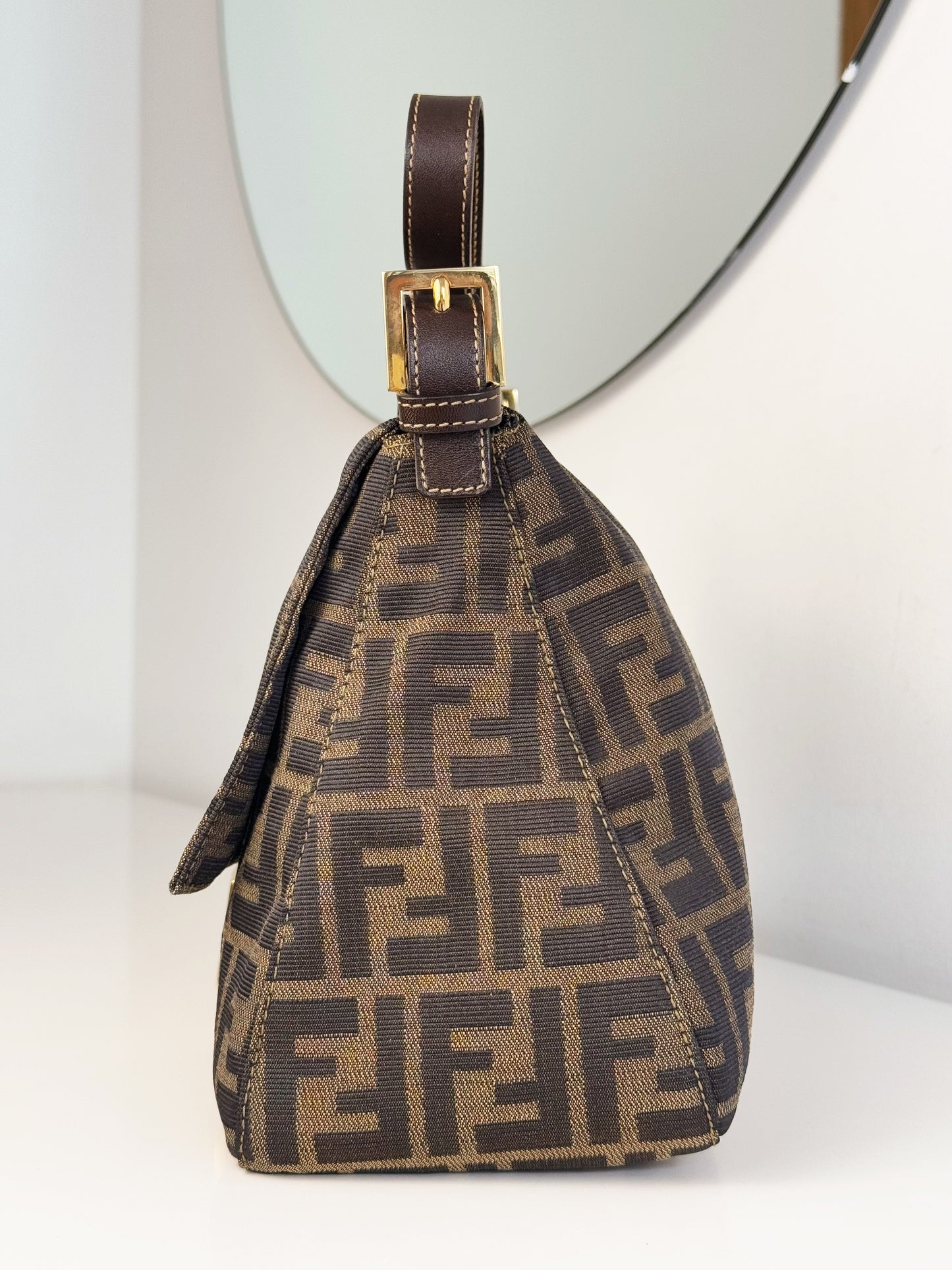 Fendi Vintage Zucca Mamma Baguette Shoulder Bag