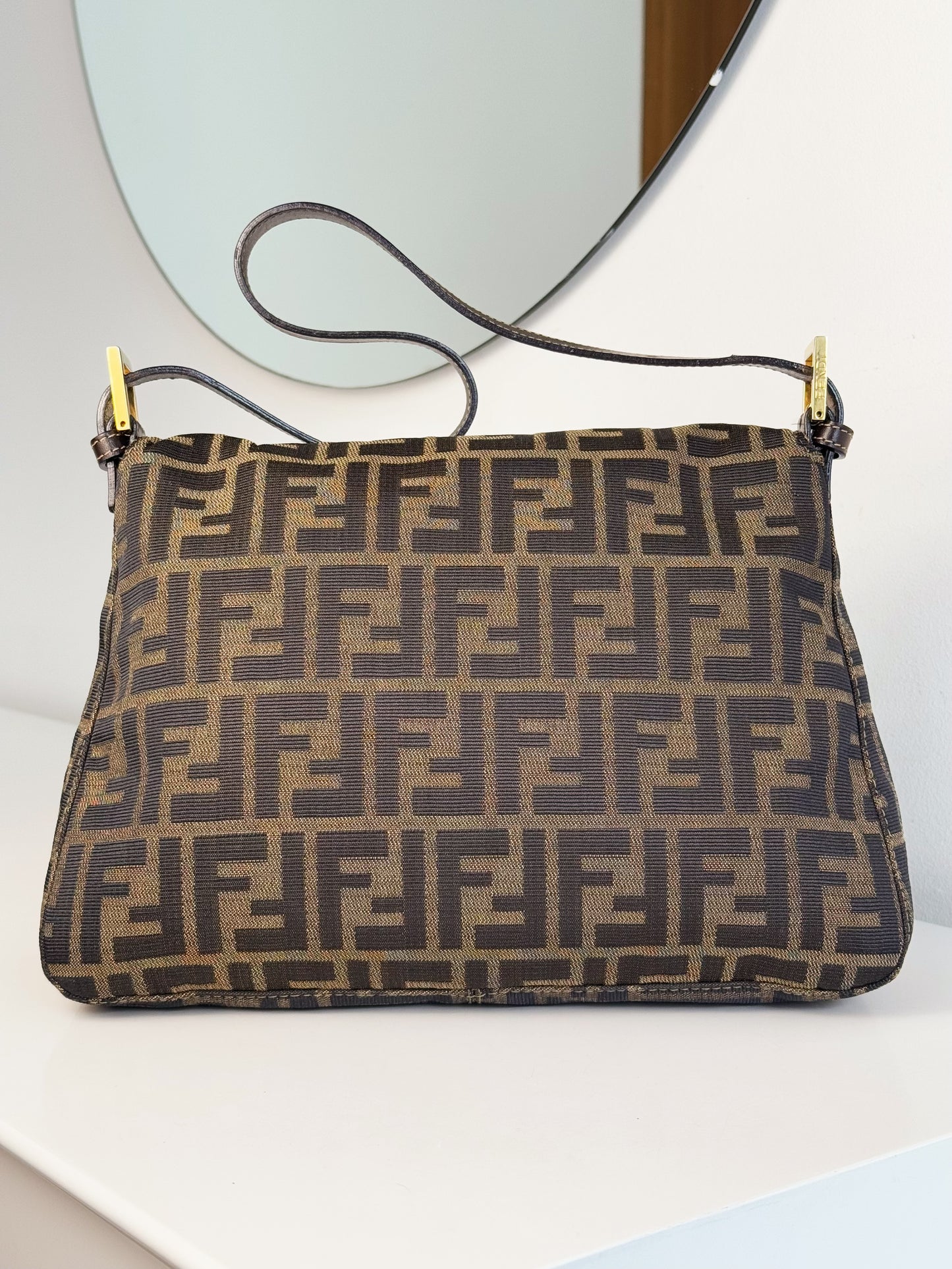 Fendi Vintage Zucca Mamma Baguette Shoulder Bag
