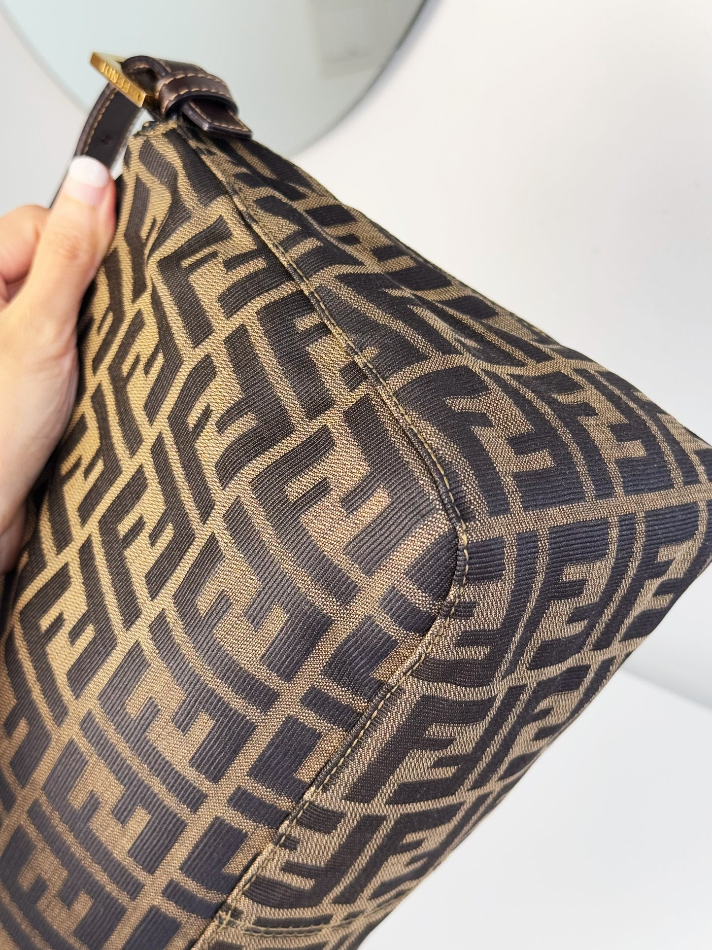 Fendi Vintage Zucca Mamma Baguette Shoulder Bag