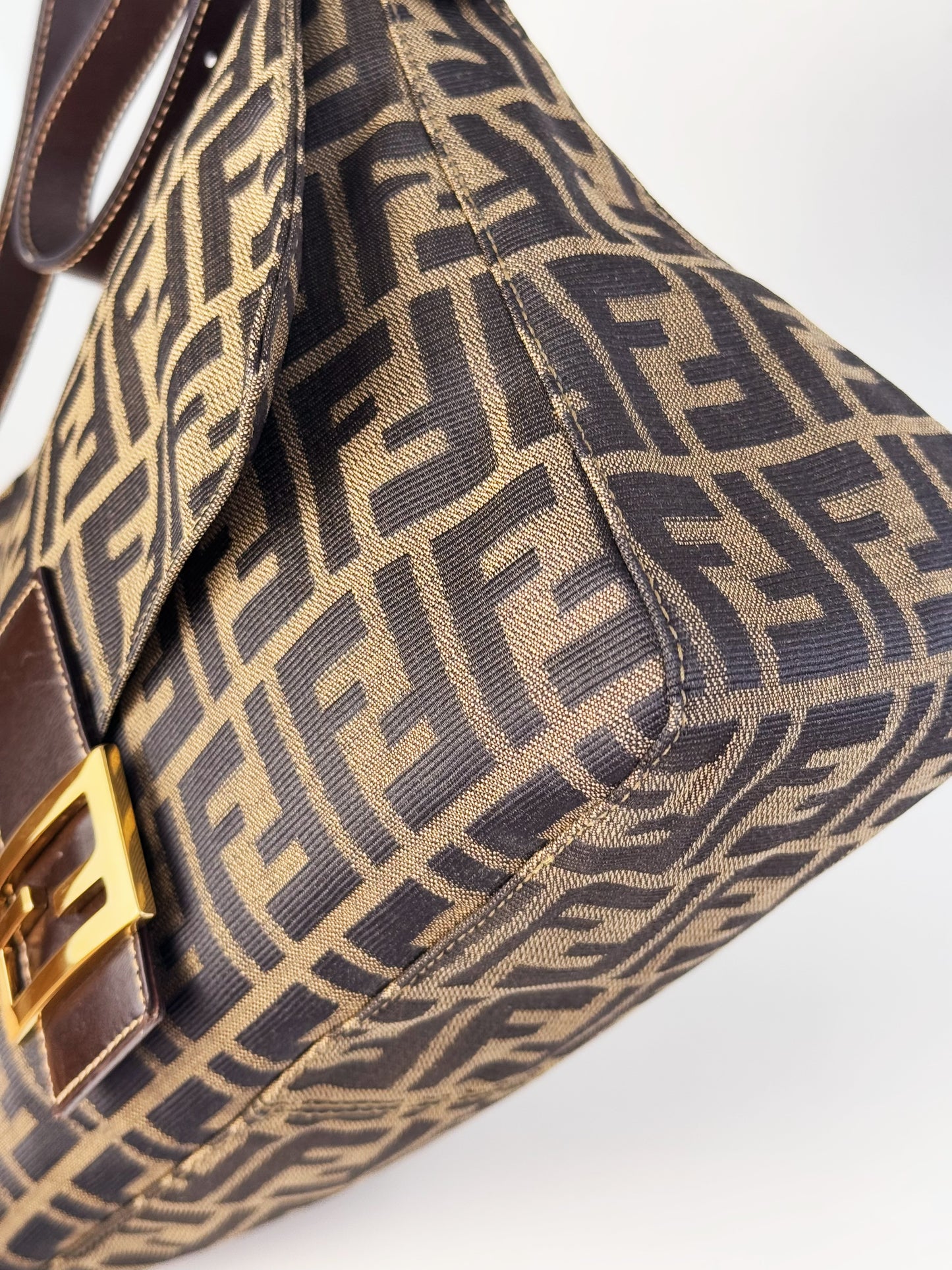 Fendi Vintage Zucca Mamma Baguette Shoulder Bag