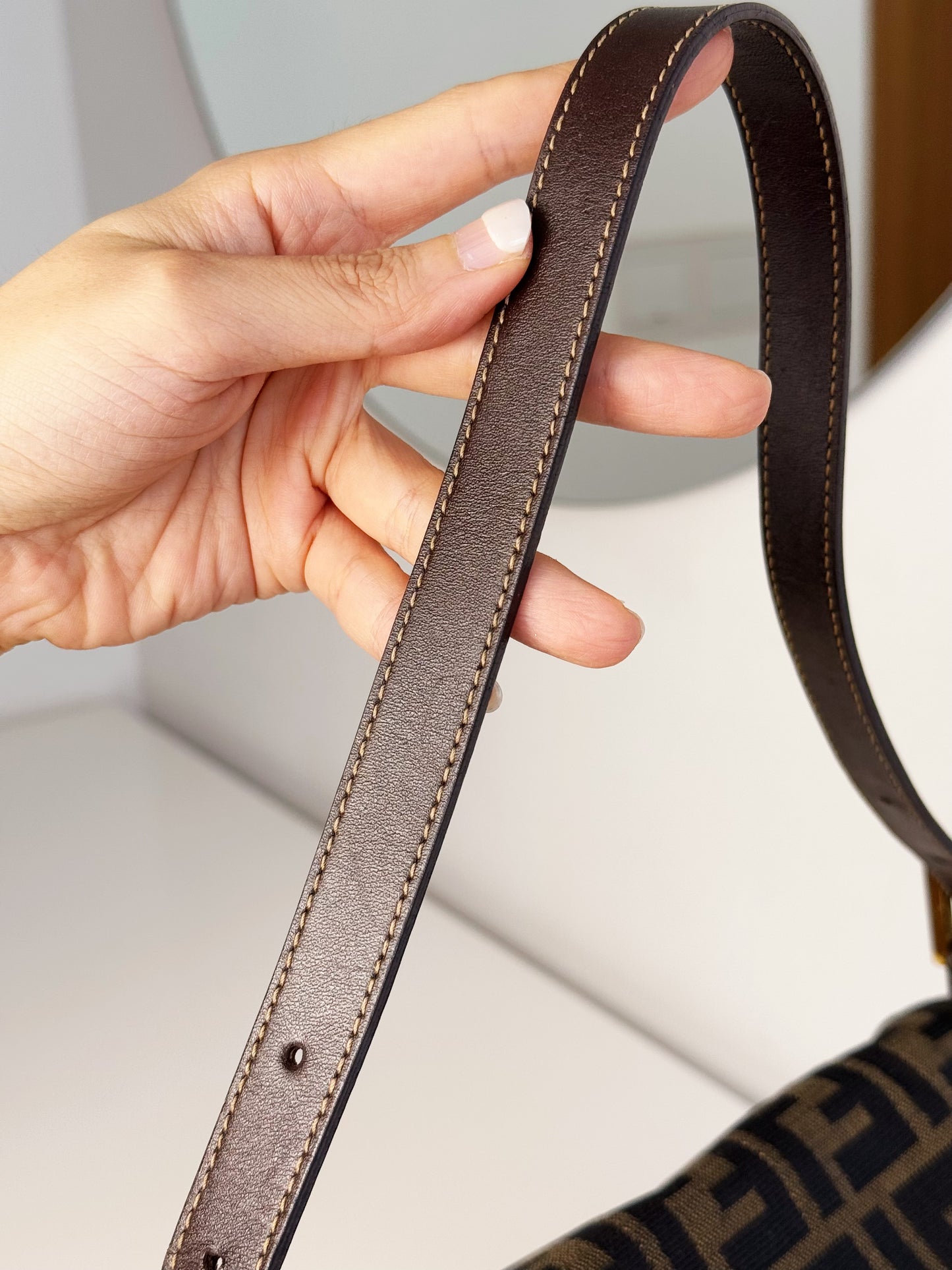 Fendi Vintage Zucca Mamma Baguette Shoulder Bag