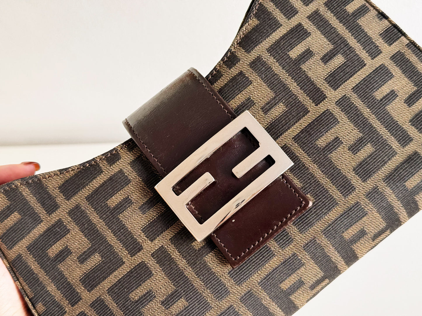 Fendi Vintage Zucca Mini Baguette Shoulder Bag