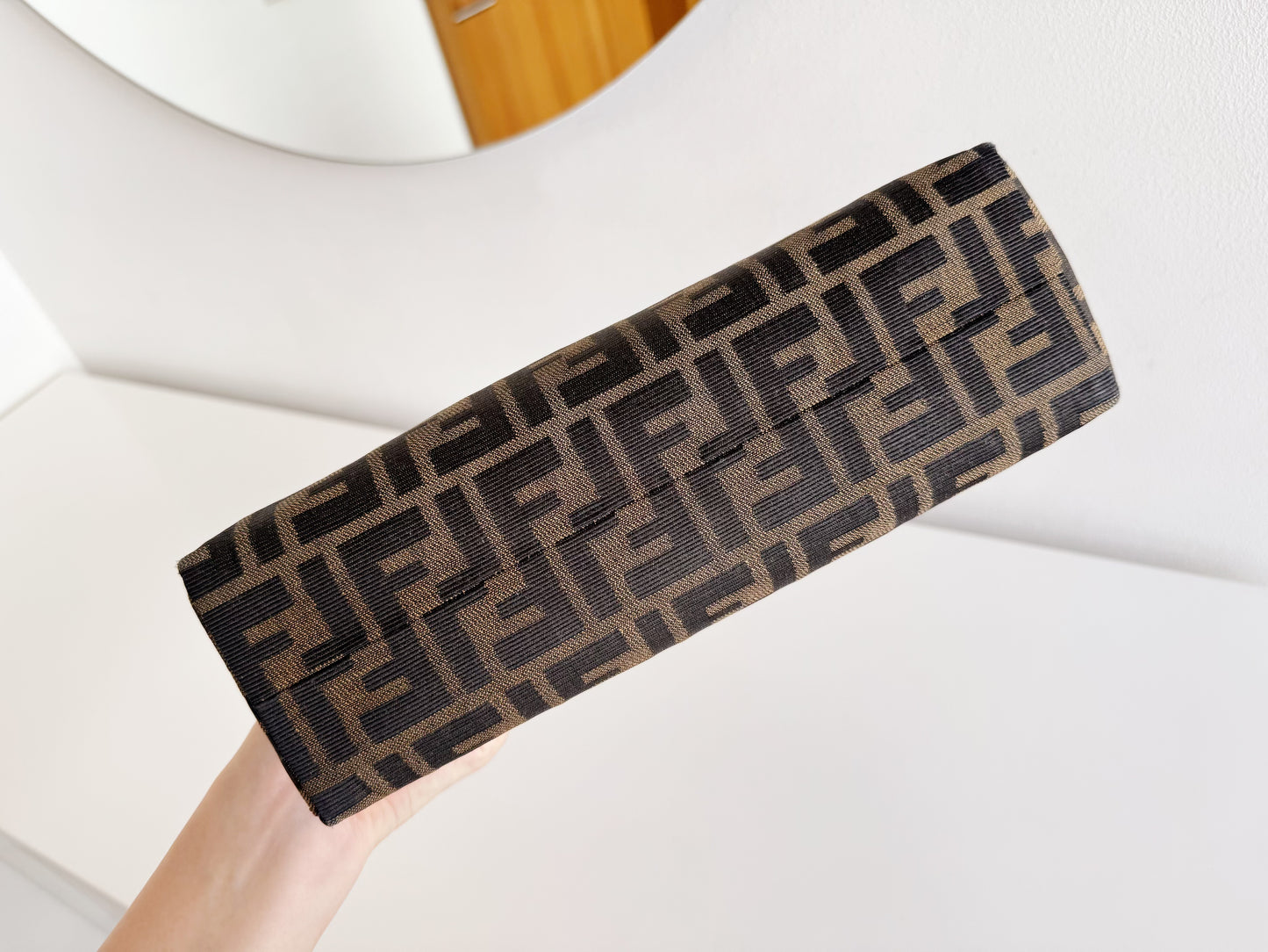 Fendi Vintage Zucca Mini Baguette Shoulder Bag