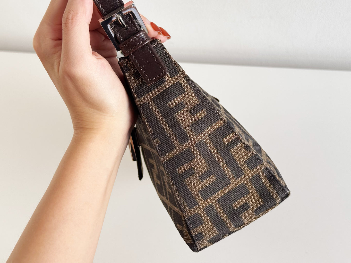 Fendi Vintage Zucca Mini Baguette Shoulder Bag