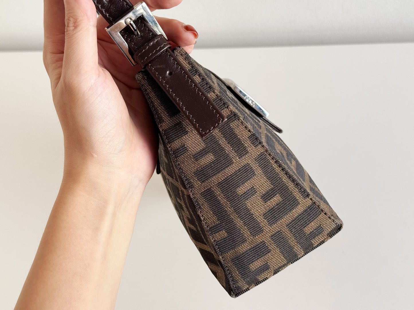 Fendi Vintage Zucca Mini Baguette Shoulder Bag