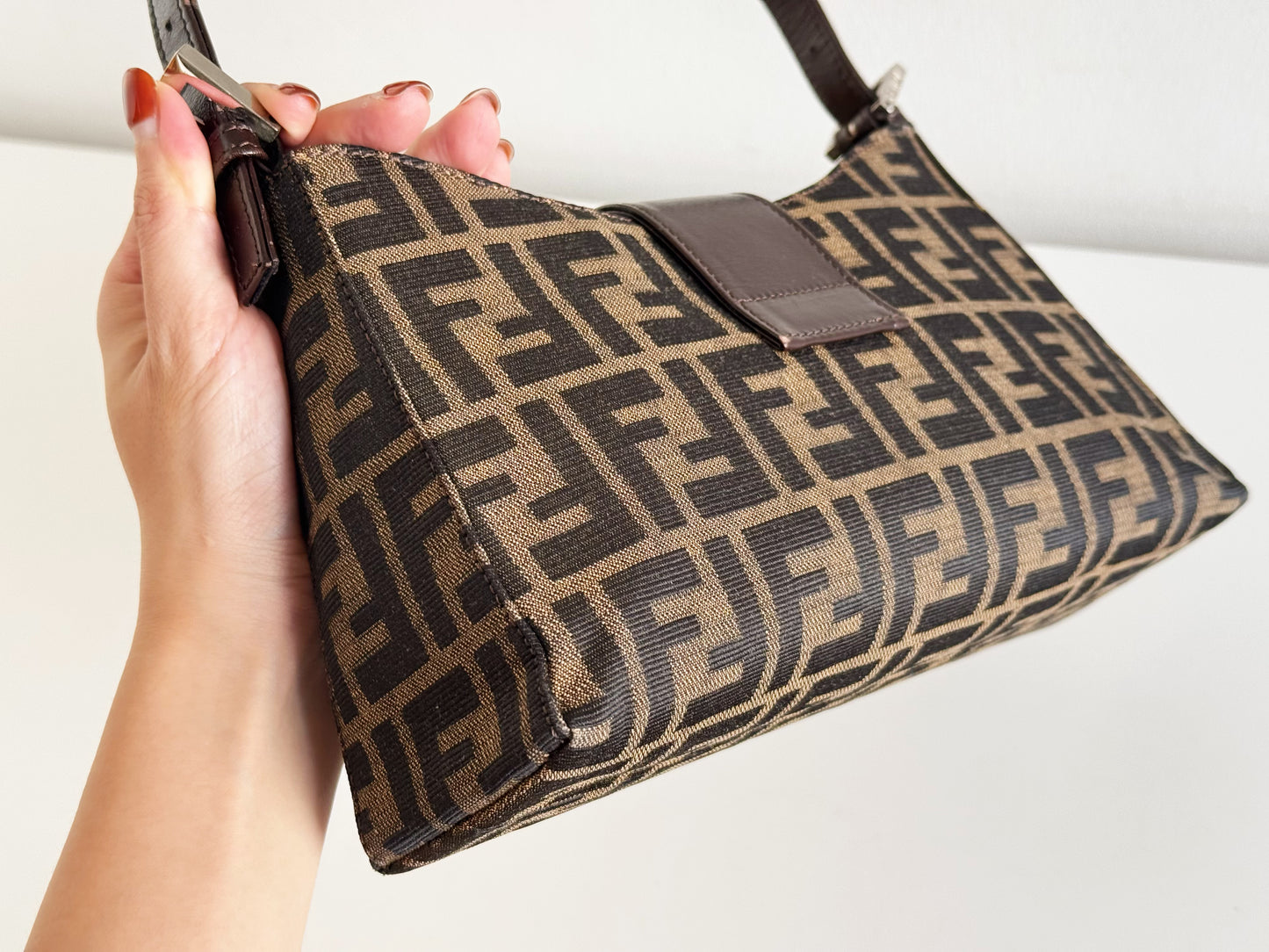 Fendi Vintage Zucca Mini Baguette Shoulder Bag