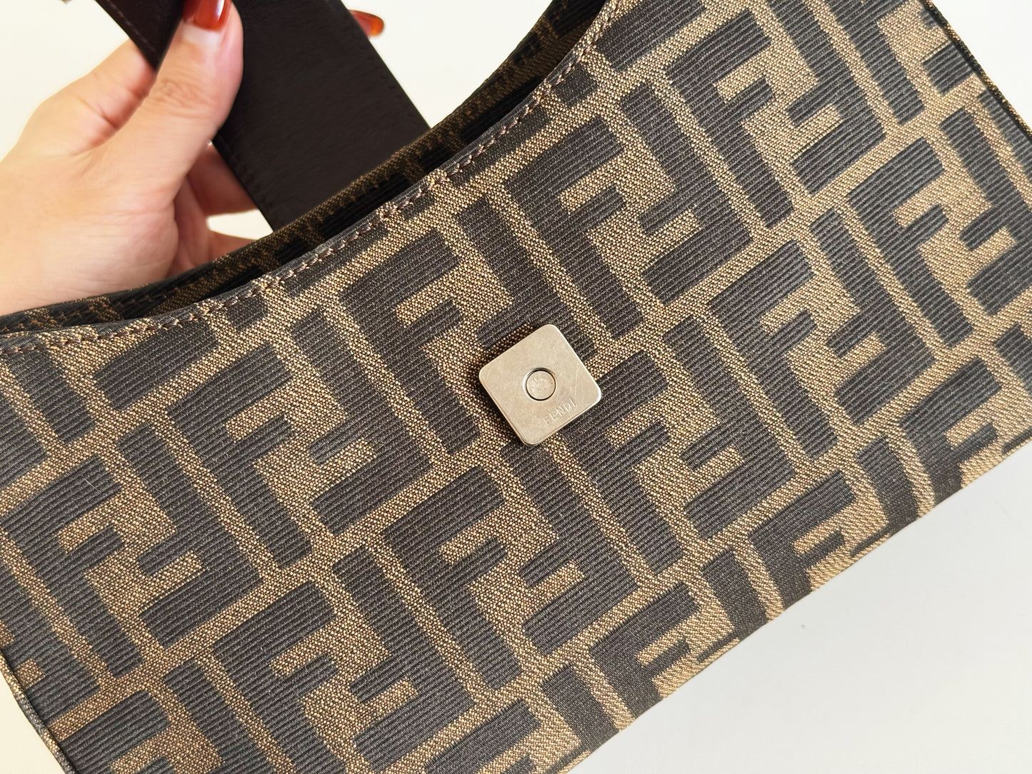 Fendi Vintage Zucca Mini Baguette Shoulder Bag