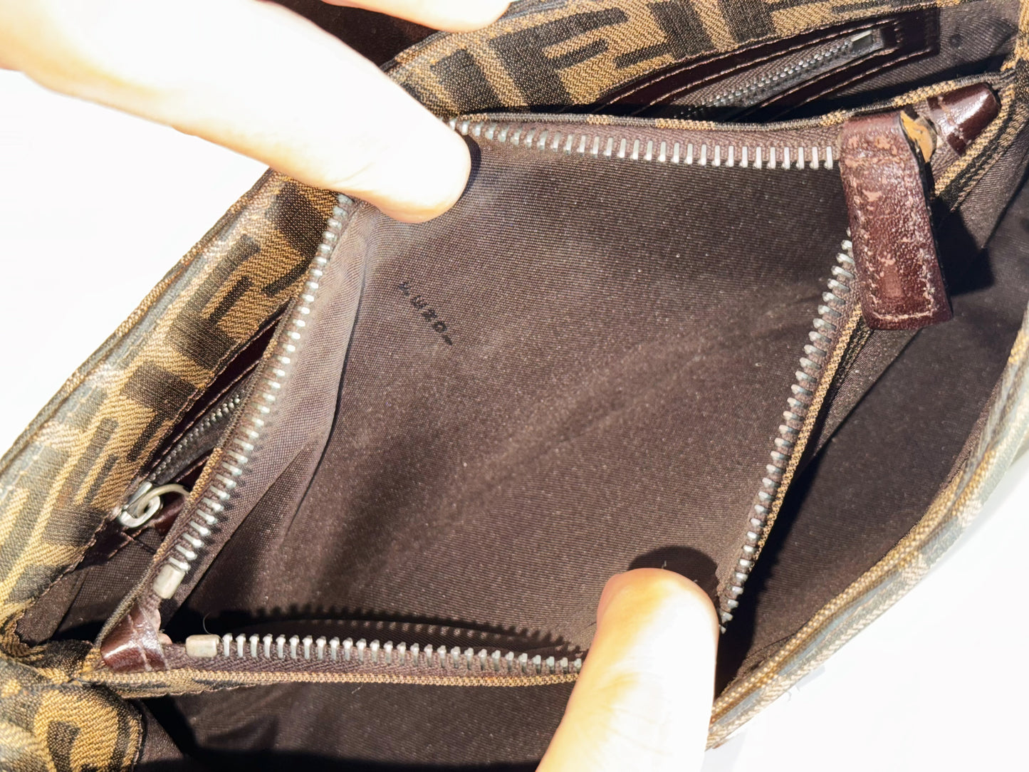 Fendi Vintage Zucca Mini Baguette Shoulder Bag