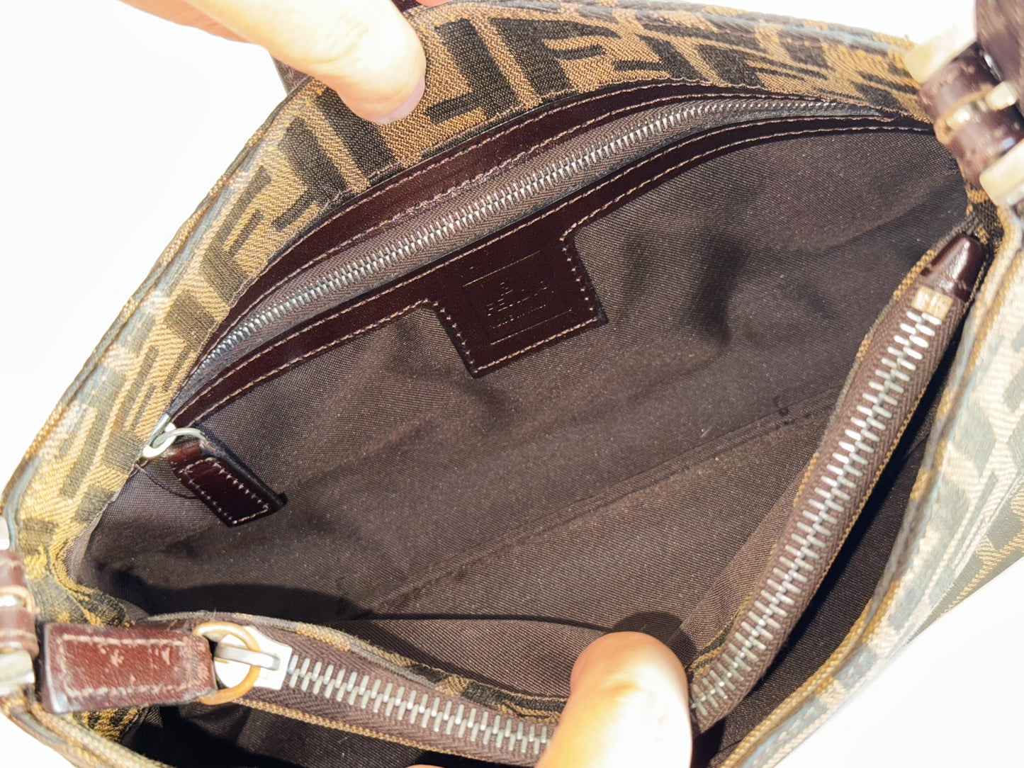 Fendi Vintage Zucca Mini Baguette Shoulder Bag