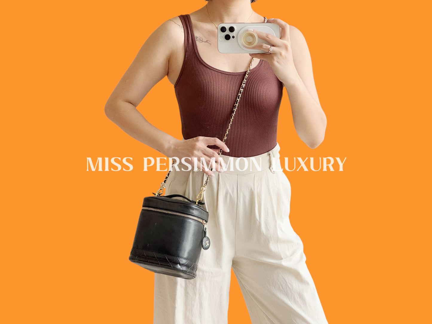 Chanel Vintage Lambskin Vanity Crossbody Bag