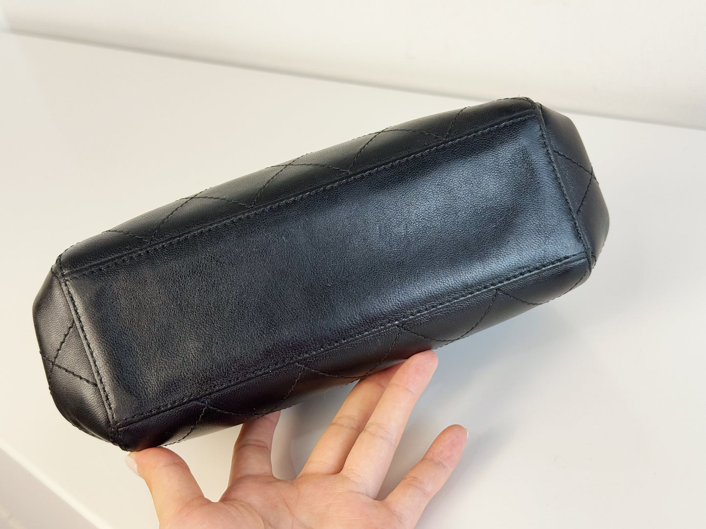 Chanel Vintage Matelasse Calfskin Kisslock Handbag