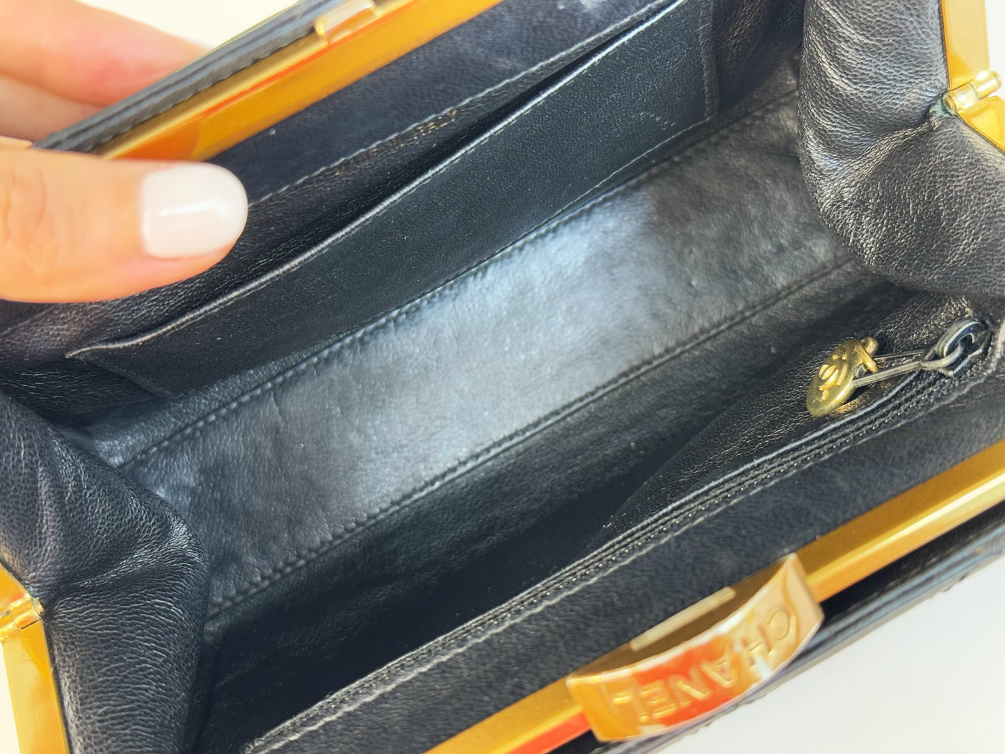 Chanel Vintage Matelasse Calfskin Kisslock Handbag