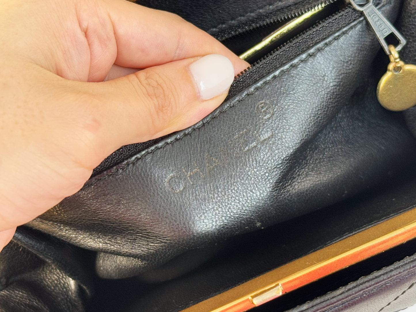 Chanel Vintage Matelasse Calfskin Kisslock Handbag