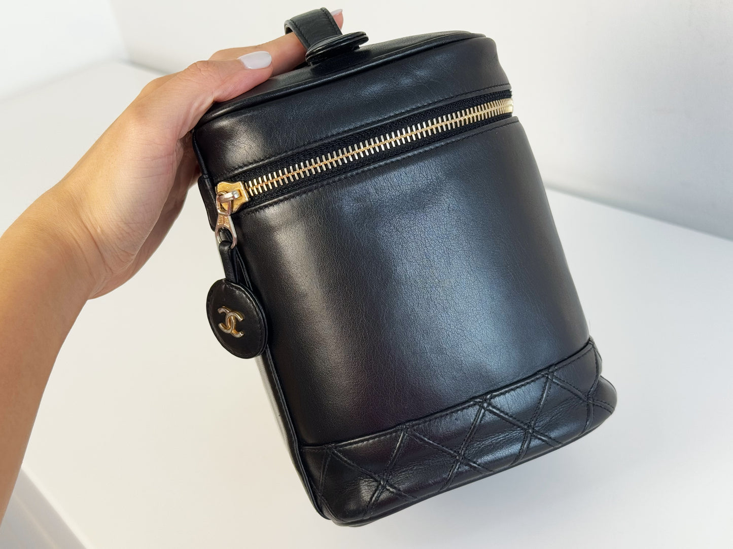 Chanel Vintage Lambskin Vanity Crossbody Bag