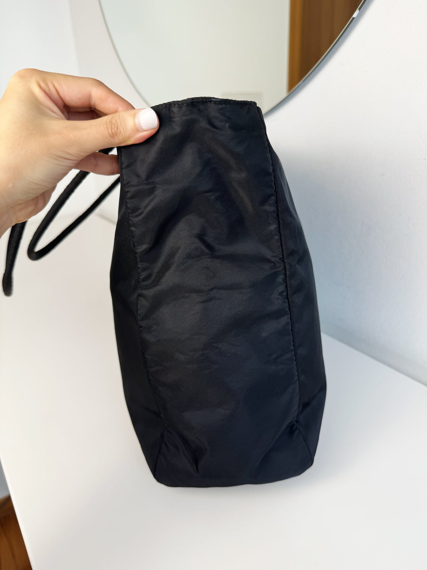 Prada Vintage Nylon Shoulder Tote Bag
