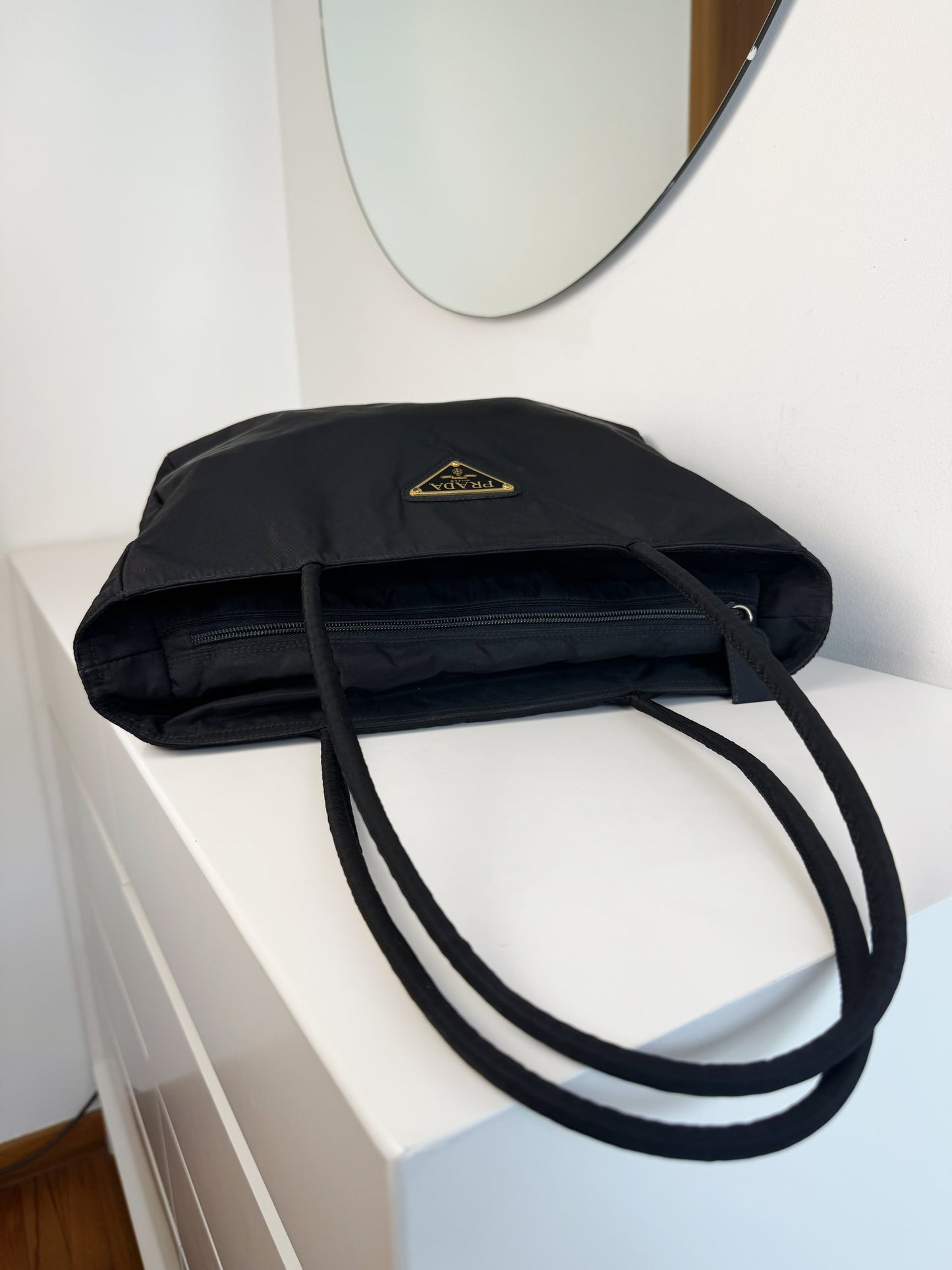 Prada Vintage Nylon Shoulder Tote Bag