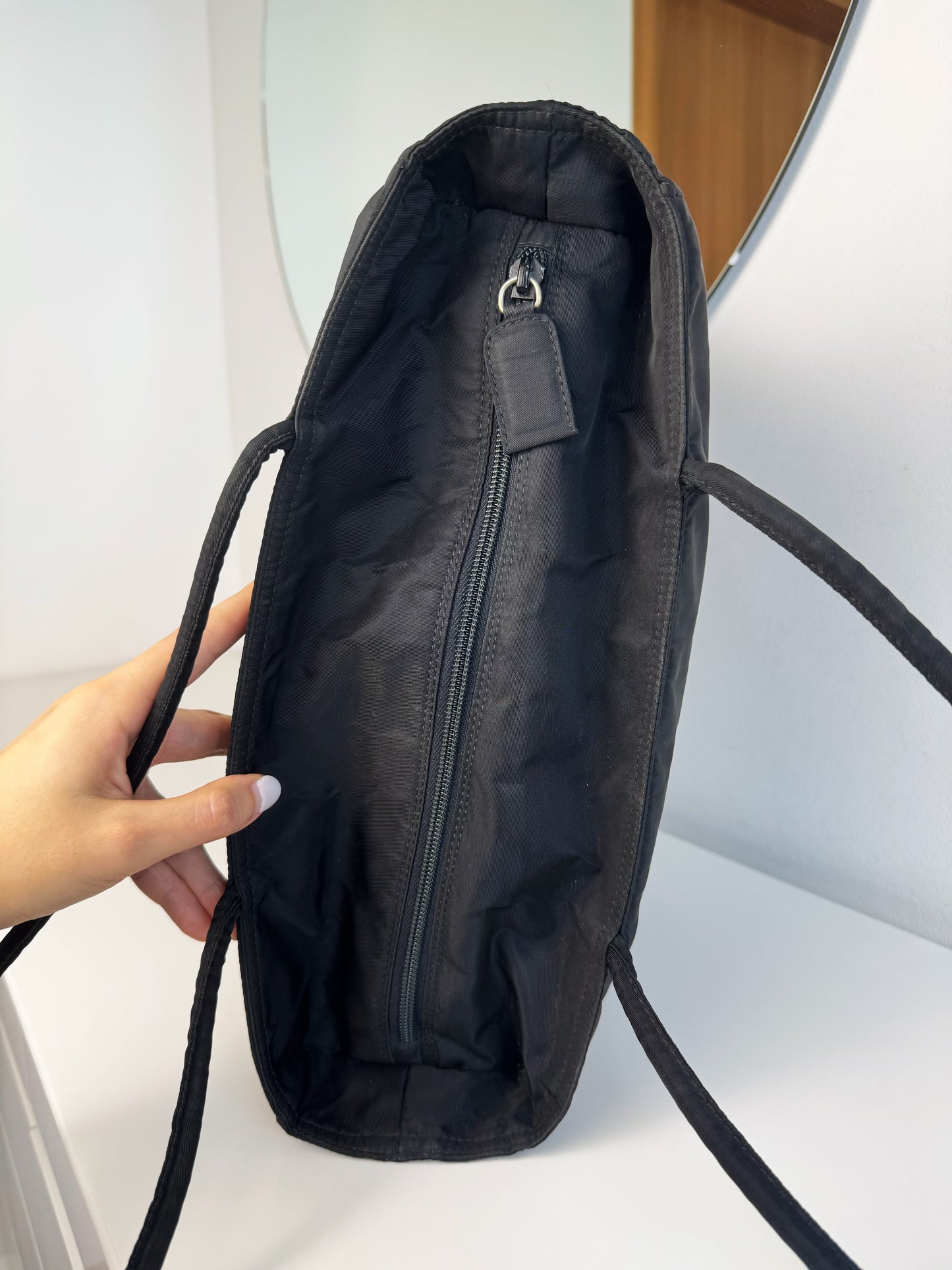 Prada Vintage Nylon Shoulder Tote Bag