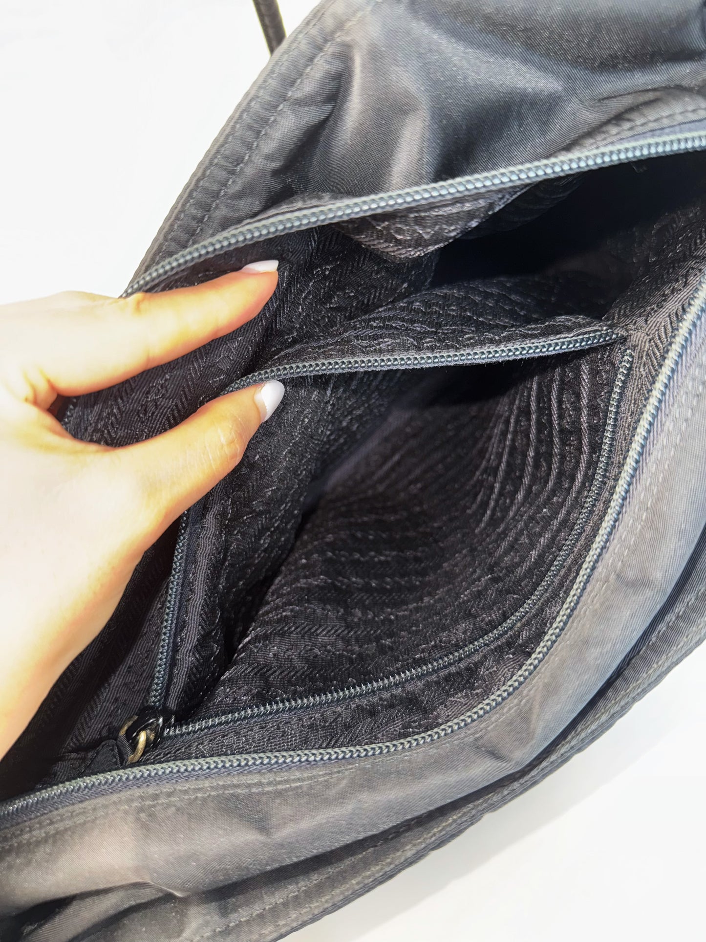 Prada Vintage Nylon Shoulder Tote Bag
