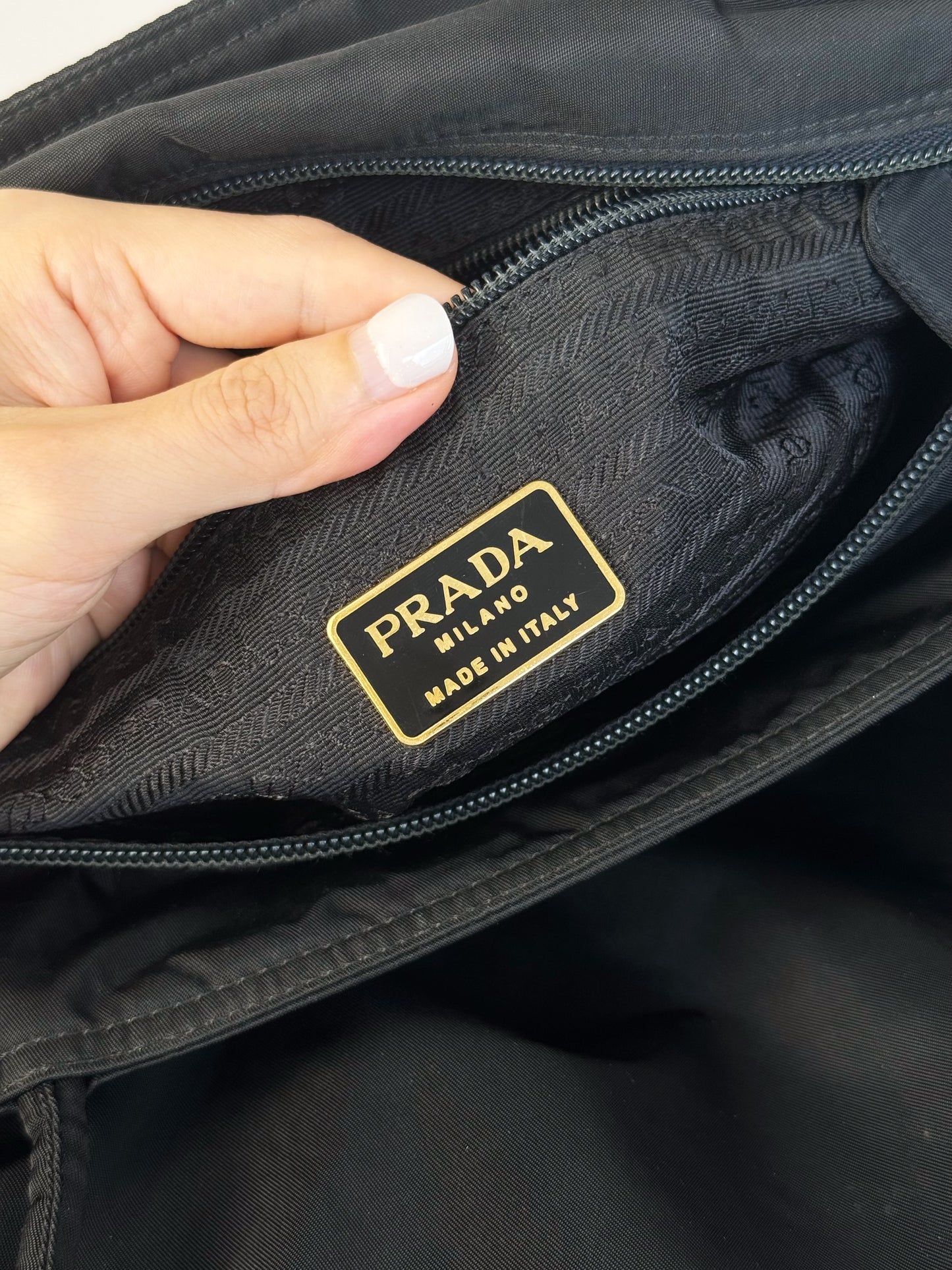 Prada Vintage Nylon Shoulder Tote Bag