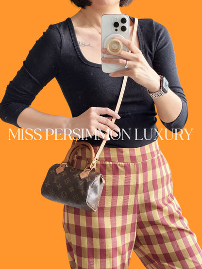 Louis Vuitton Vintage Mini Speedy Handbag Crossbody Bag