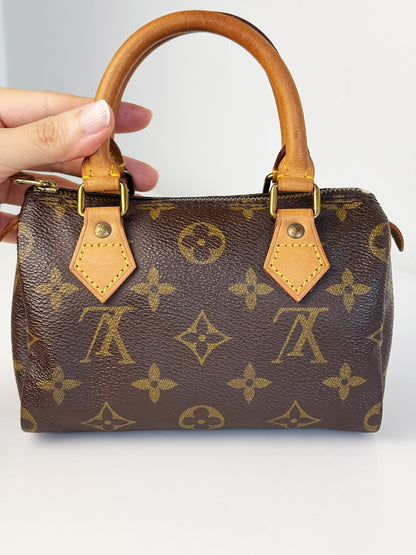 Louis Vuitton Vintage Mini Speedy Handbag Crossbody Bag