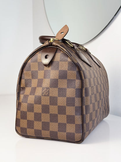 Louis Vuitton Vintage Damier Speedy 25 Handbag Crossbody Bag