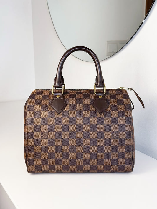 Louis Vuitton Vintage Damier Speedy 25 Handbag Crossbody Bag