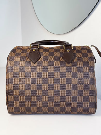 Louis Vuitton Vintage Damier Speedy 25 Handbag Crossbody Bag